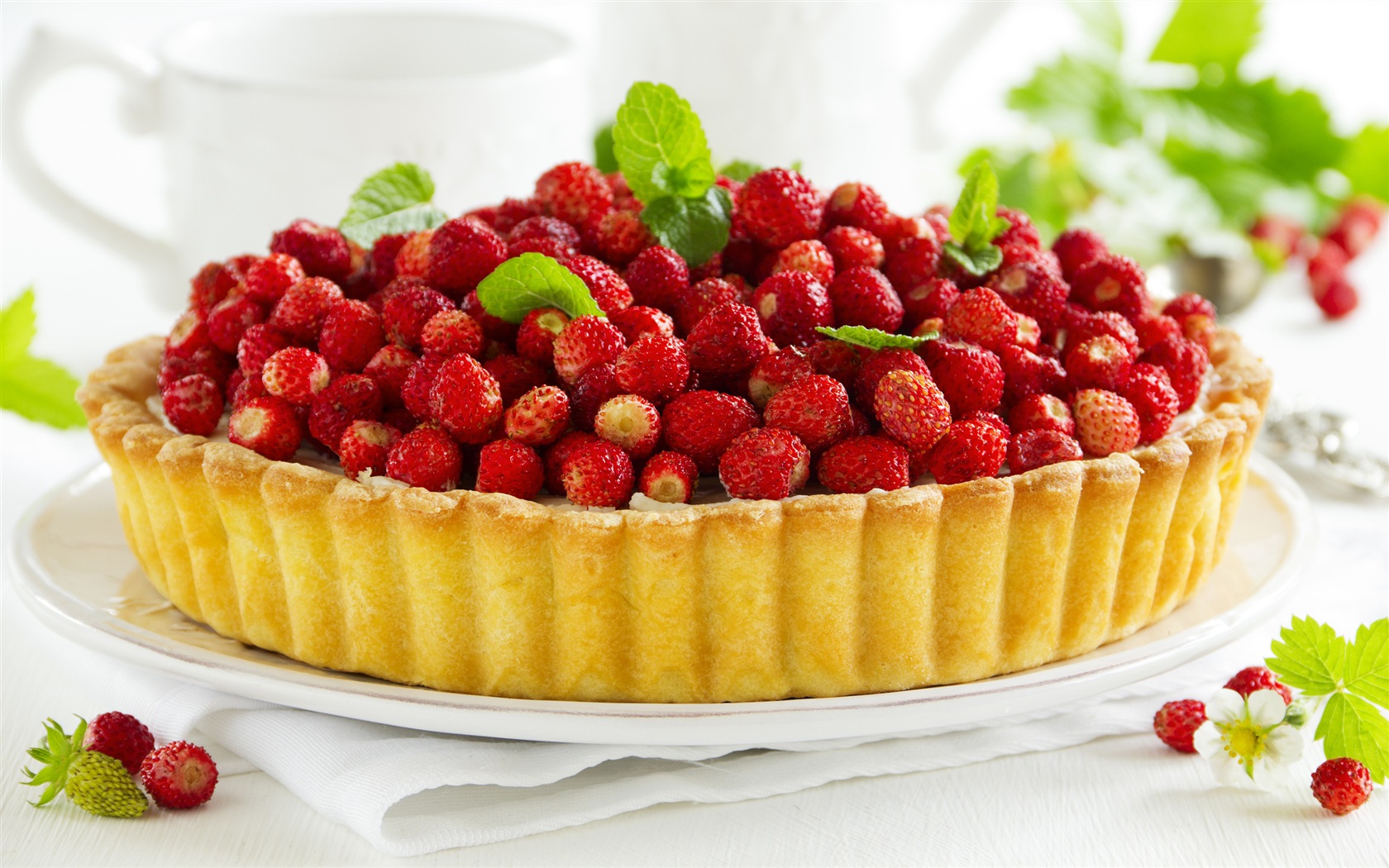 맛있는 딸기 케이크의 HD 배경 화면 #24 - 1680x1050