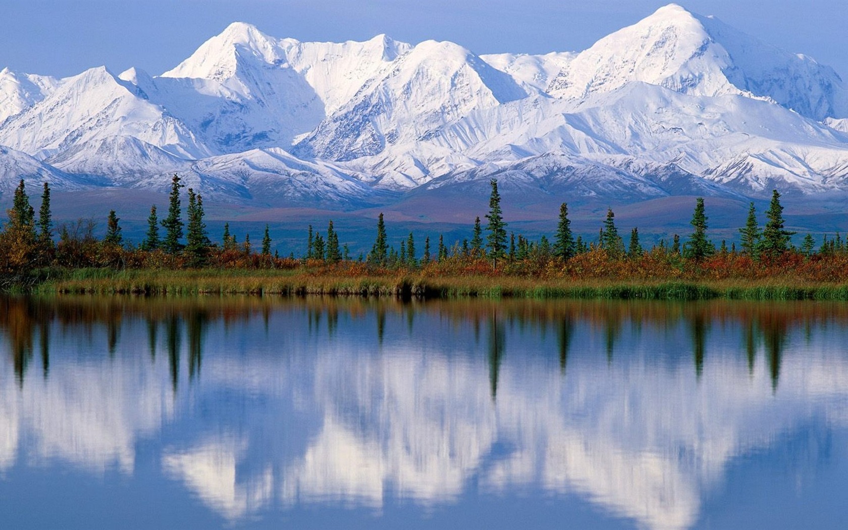산, 물, 구름 자연의 아름다움 풍경의 HD 배경 화면 #2 - 1680x1050