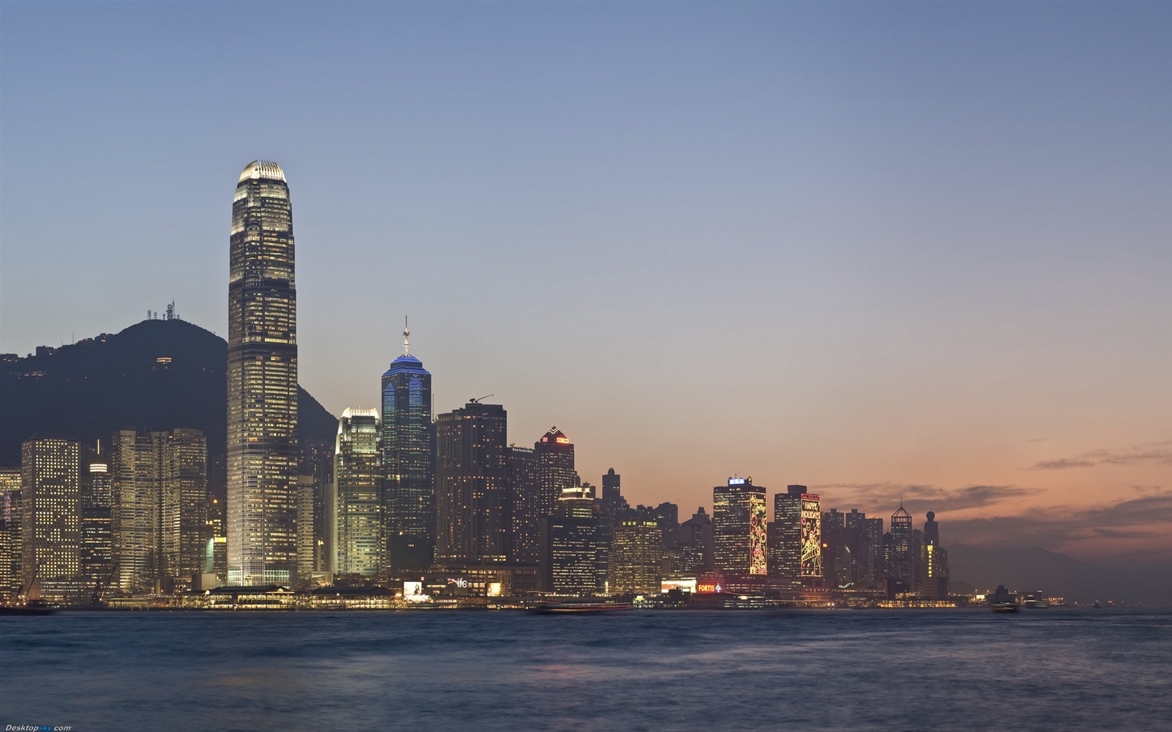 홍콩의 도시 풍경 아름다운 HD 배경 화면 #4 - 1680x1050