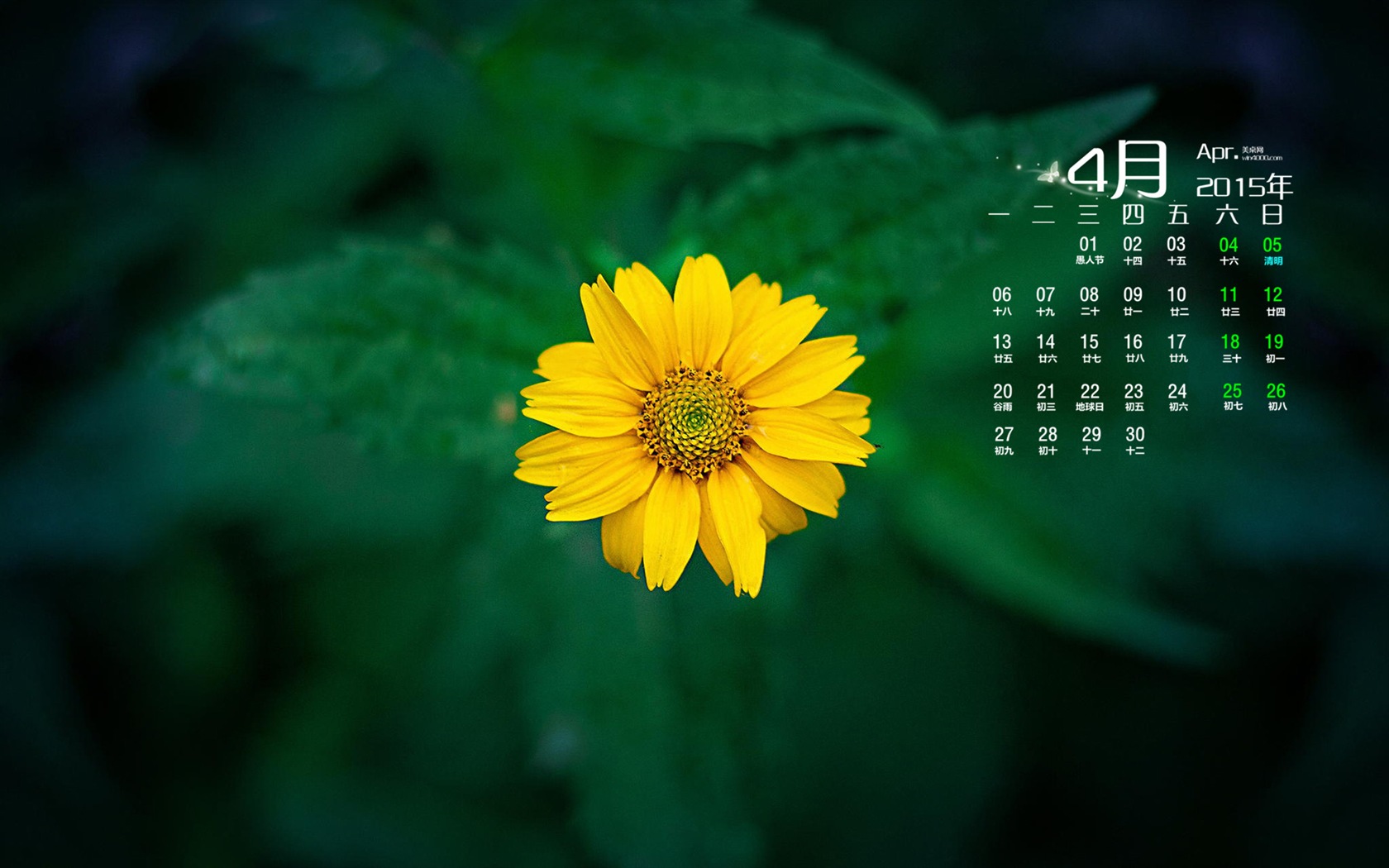 Dubna 2015 kalendář tapety (2) #7 - 1680x1050