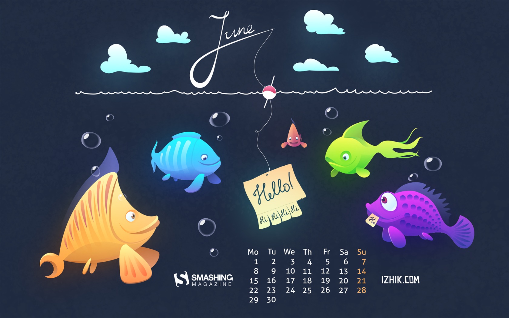 Juni 2015 Kalender Wallpaper (2) #4 - 1680x1050