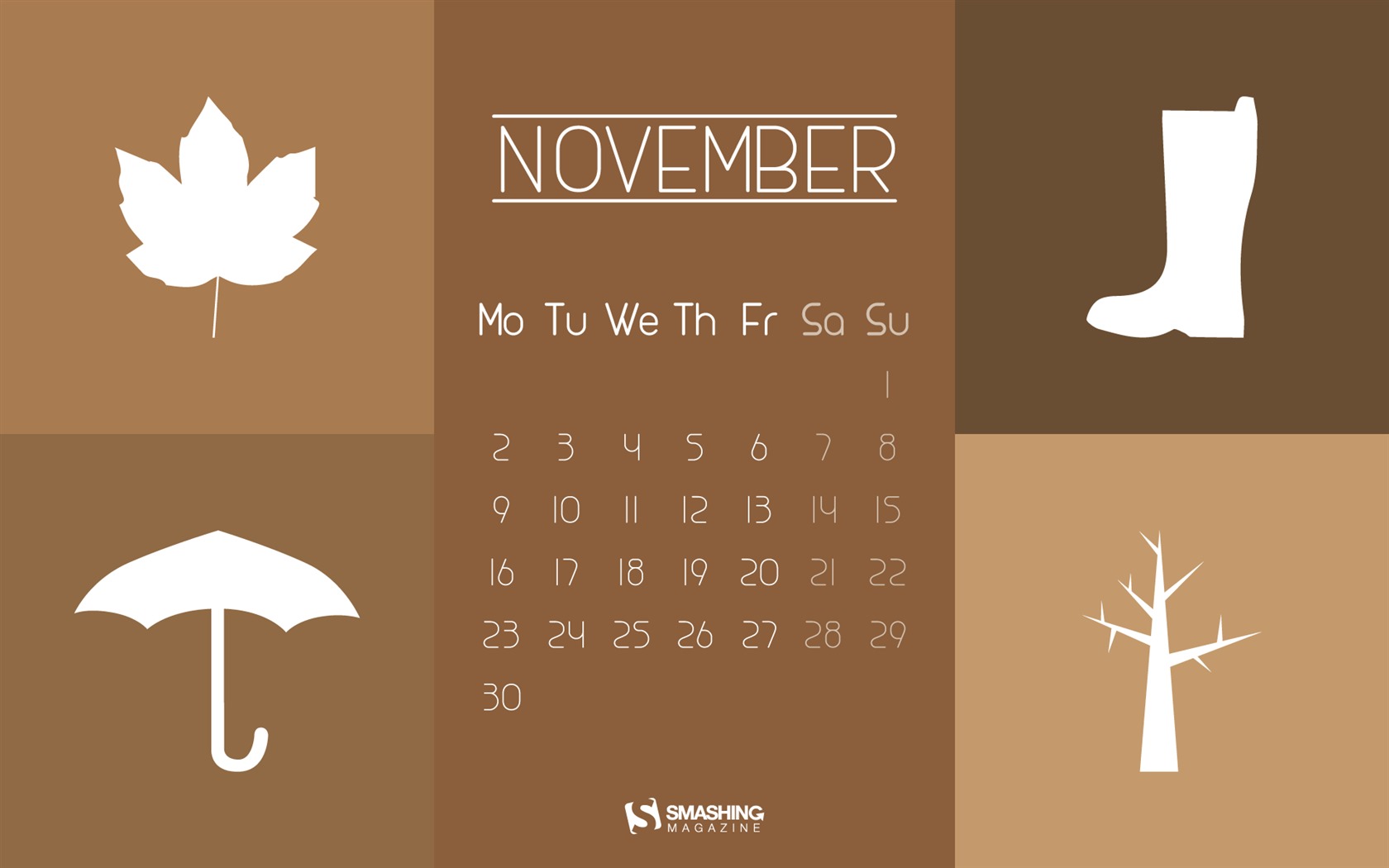 November 2015 Kalender Wallpaper (2) #12 - 1680x1050