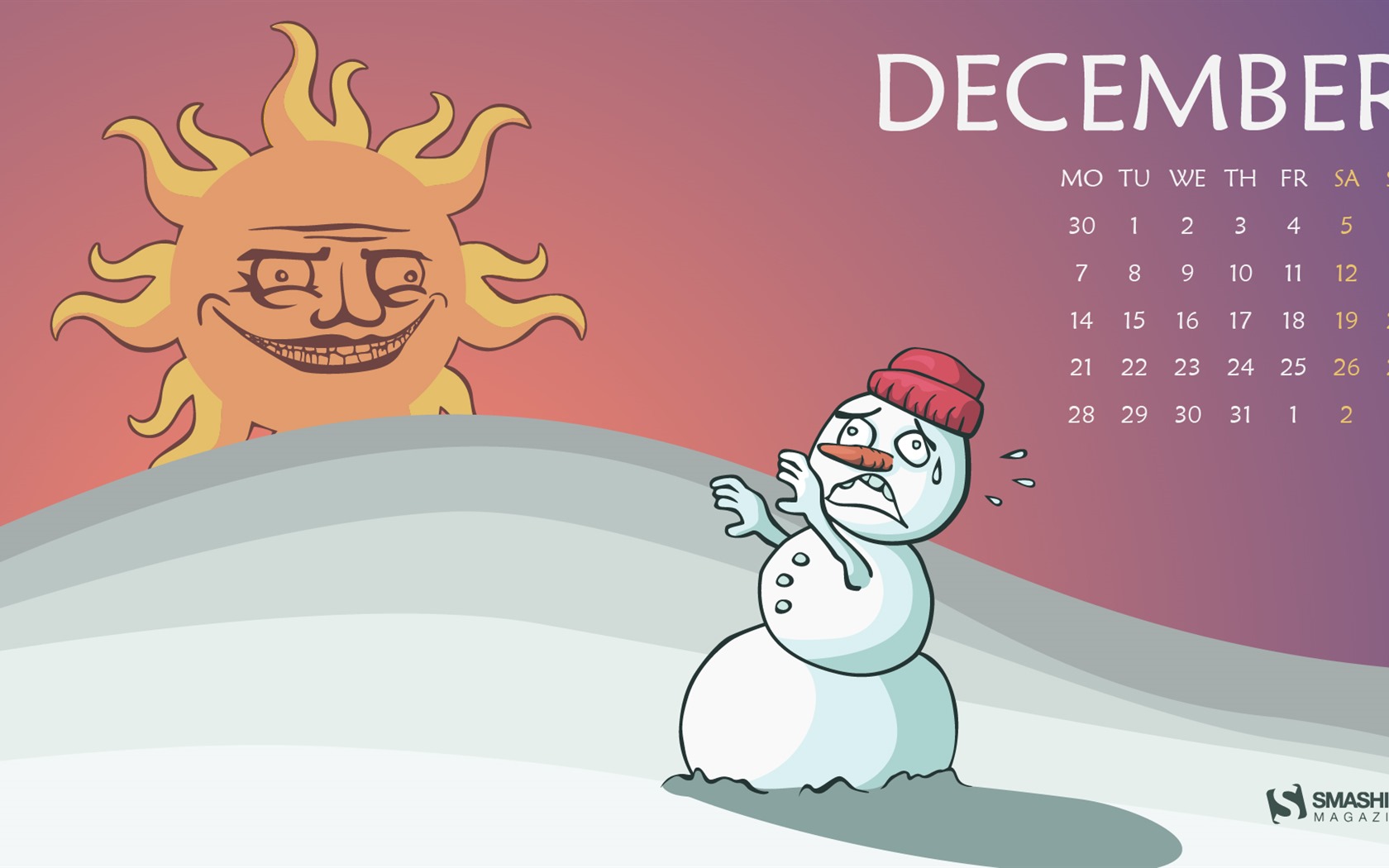 December 2015 Calendar wallpaper (2) #9 - 1680x1050