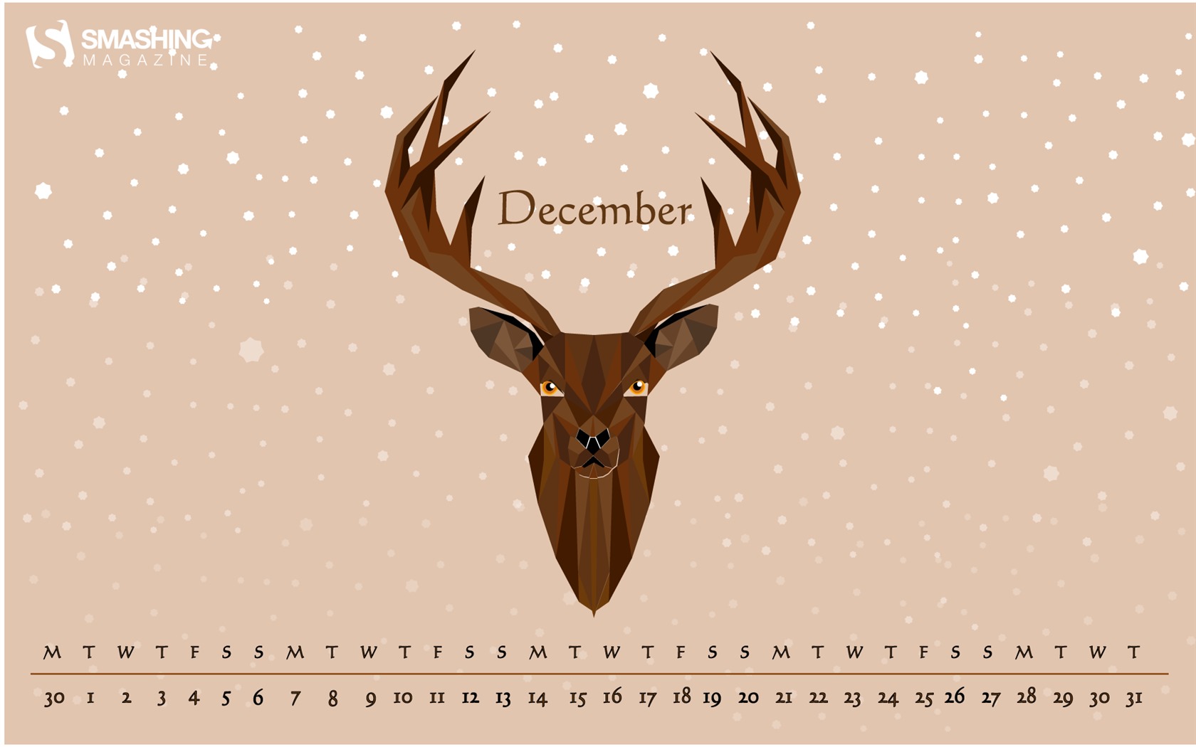 2015年12月カレンダー壁紙（2） #13 - 1680x1050
