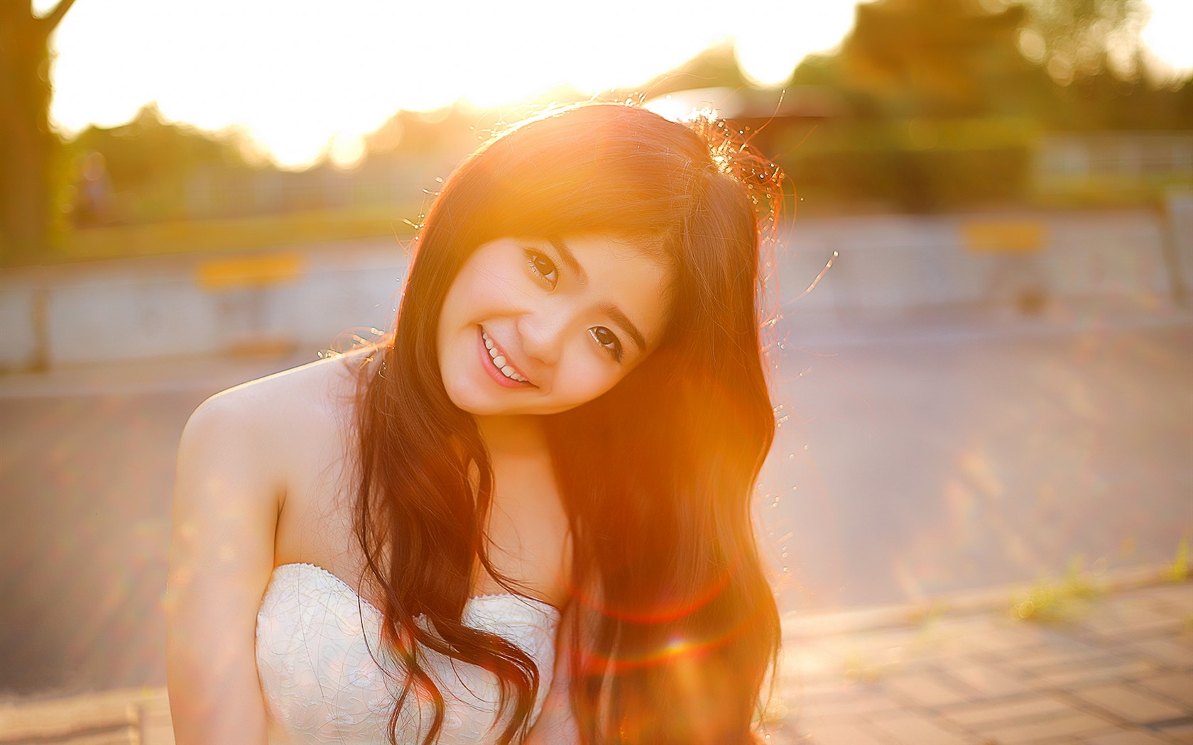 Pure and lovely young Asian girl HD wallpapers collection (1) #4 - 1680x1050