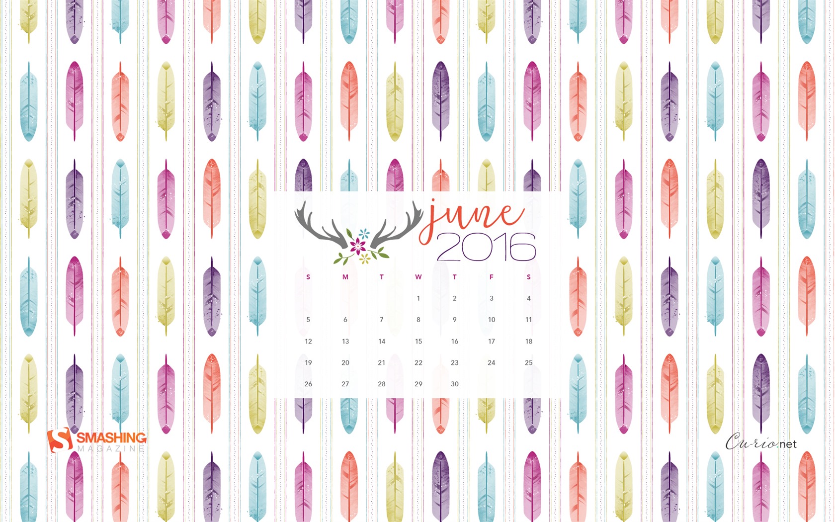 Června 2016 kalendář tapeta (2) #10 - 1680x1050