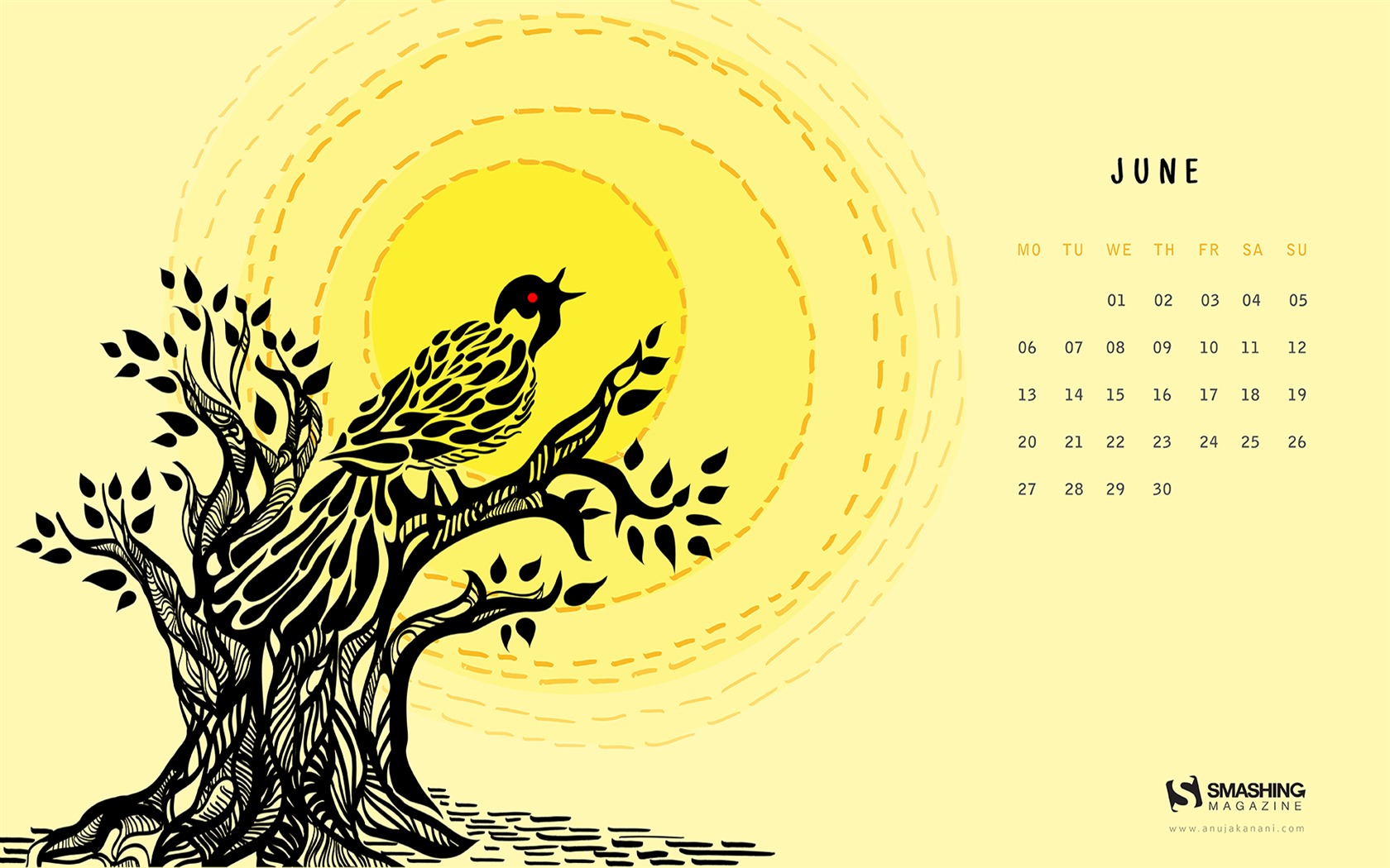 Června 2016 kalendář tapeta (2) #20 - 1680x1050