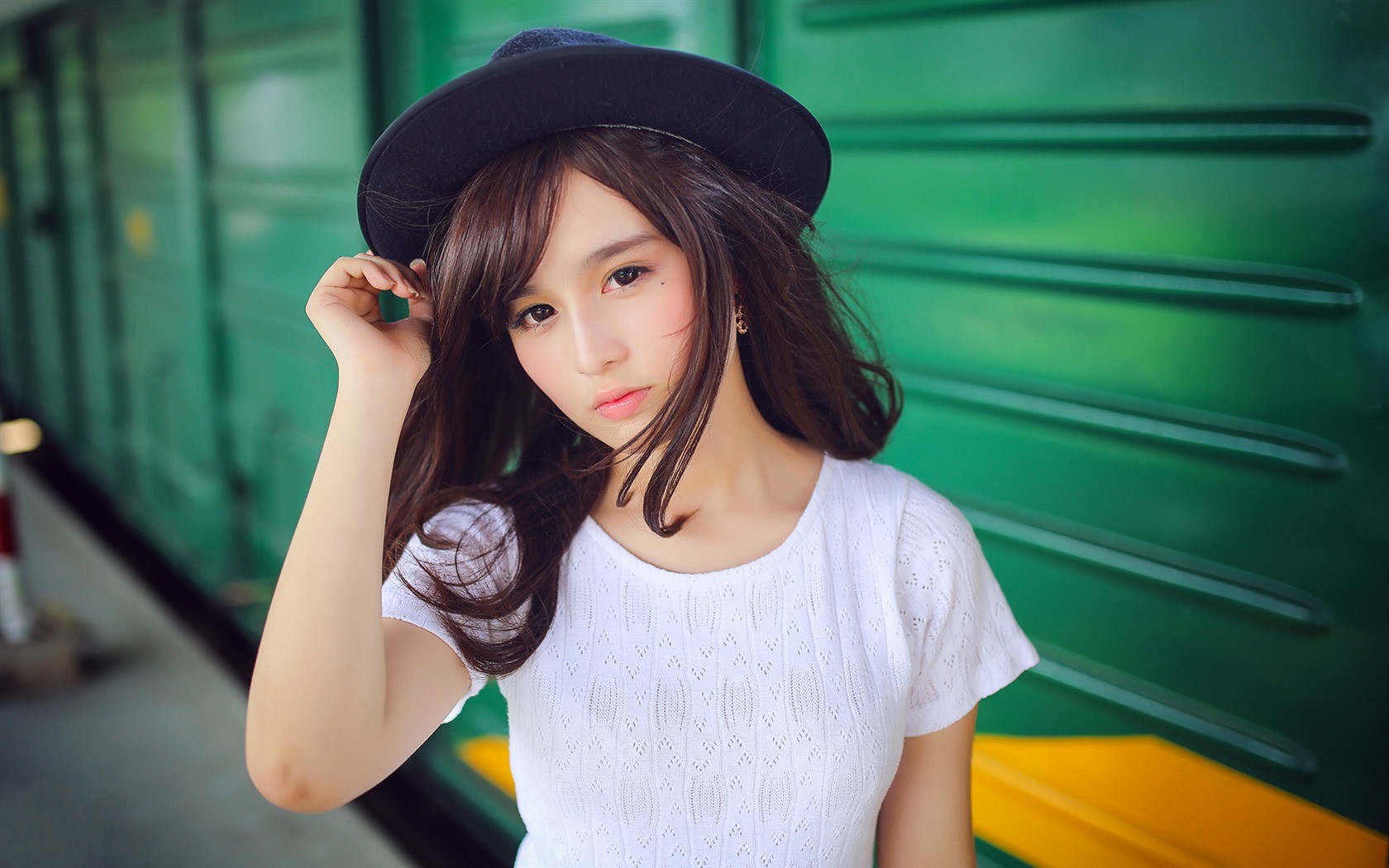 Reine und schöne junge asiatische Mädchen HD-Wallpaper  Kollektion (2) #1 - 1680x1050