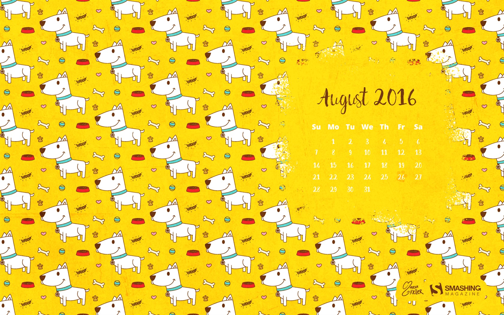Август 2016 обои календарь (2) #9 - 1680x1050