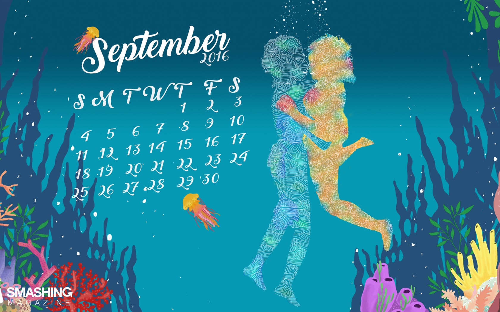De septiembre de fondo de pantalla de calendario el año 2016 (2) #19 - 1680x1050