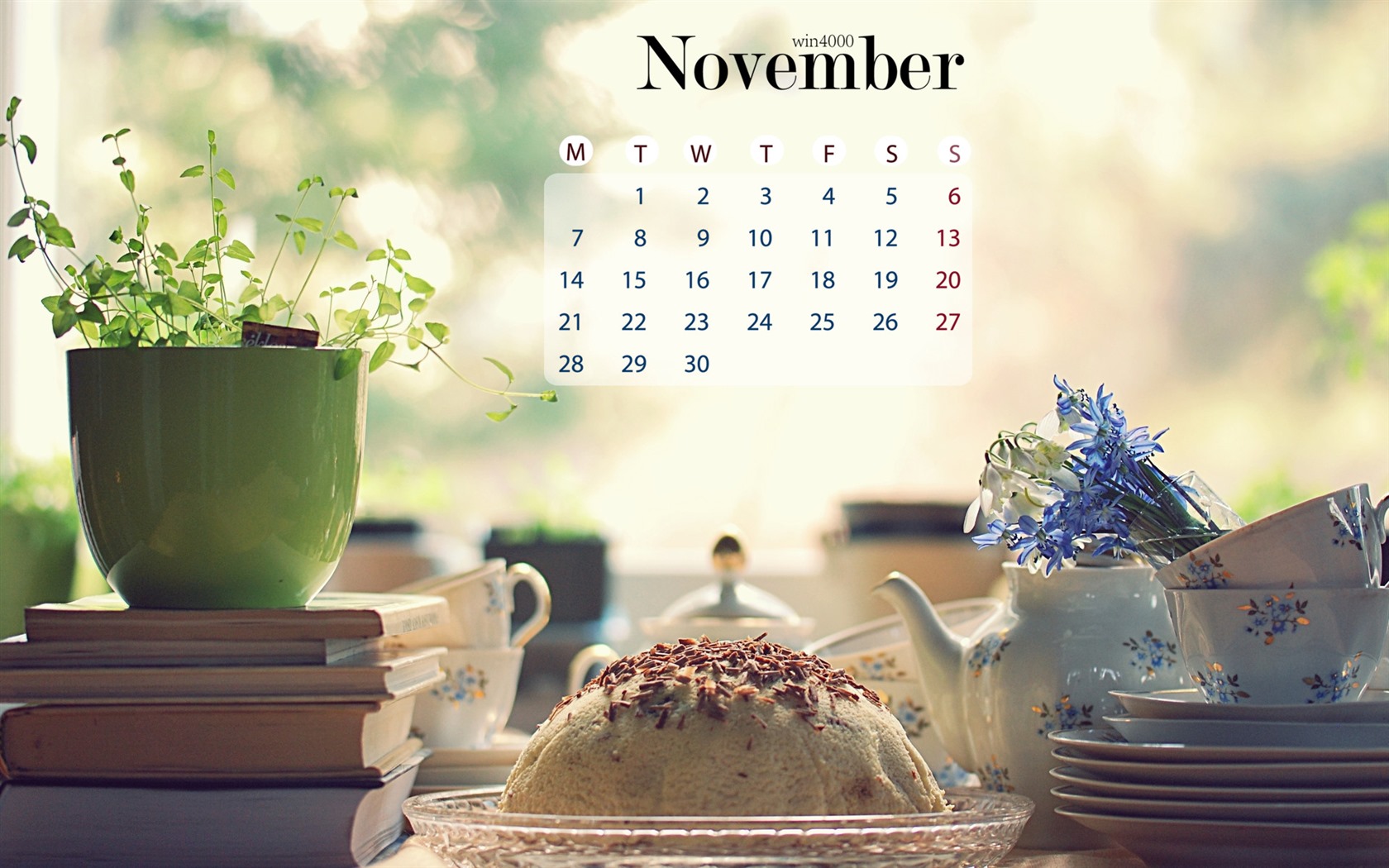 Fondo de escritorio del calendario de noviembre de 2016 (1) #18 - 1680x1050