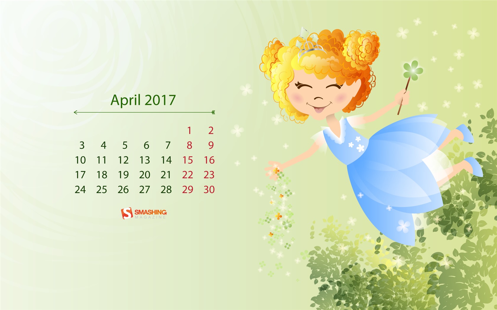 2017年4月のカレンダーの壁紙 (2) #11 - 1680x1050