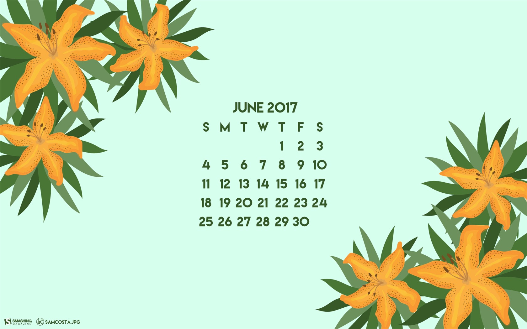 Июнь 2017 календаря #3 - 1680x1050