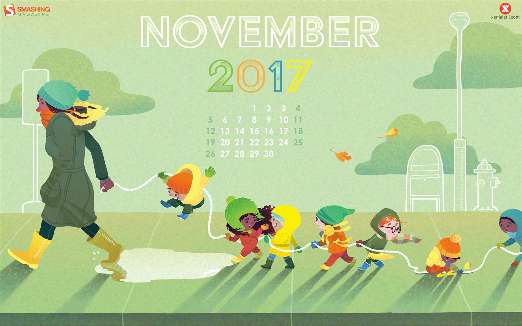 November 2017 calendar wallpaper #20 - 1680x1050