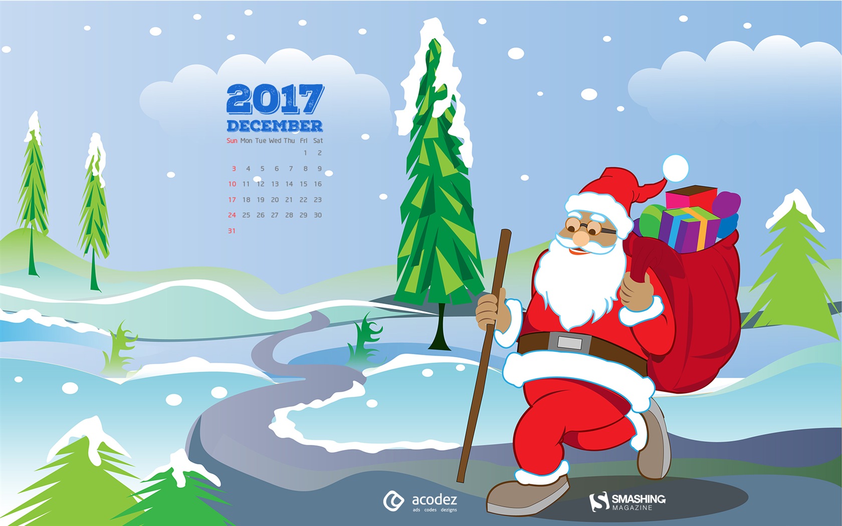 Dezember 2017 Kalender Hintergrund #17 - 1680x1050
