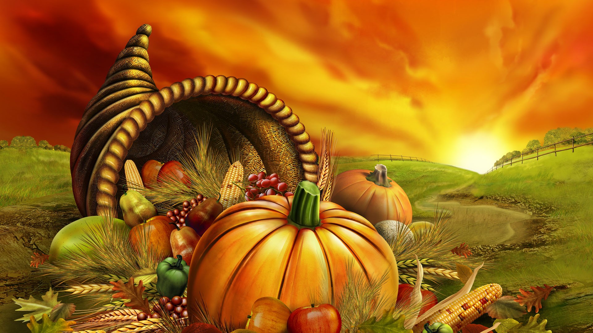 Thanksgiving theme wallpaper #14 - 1920x1080