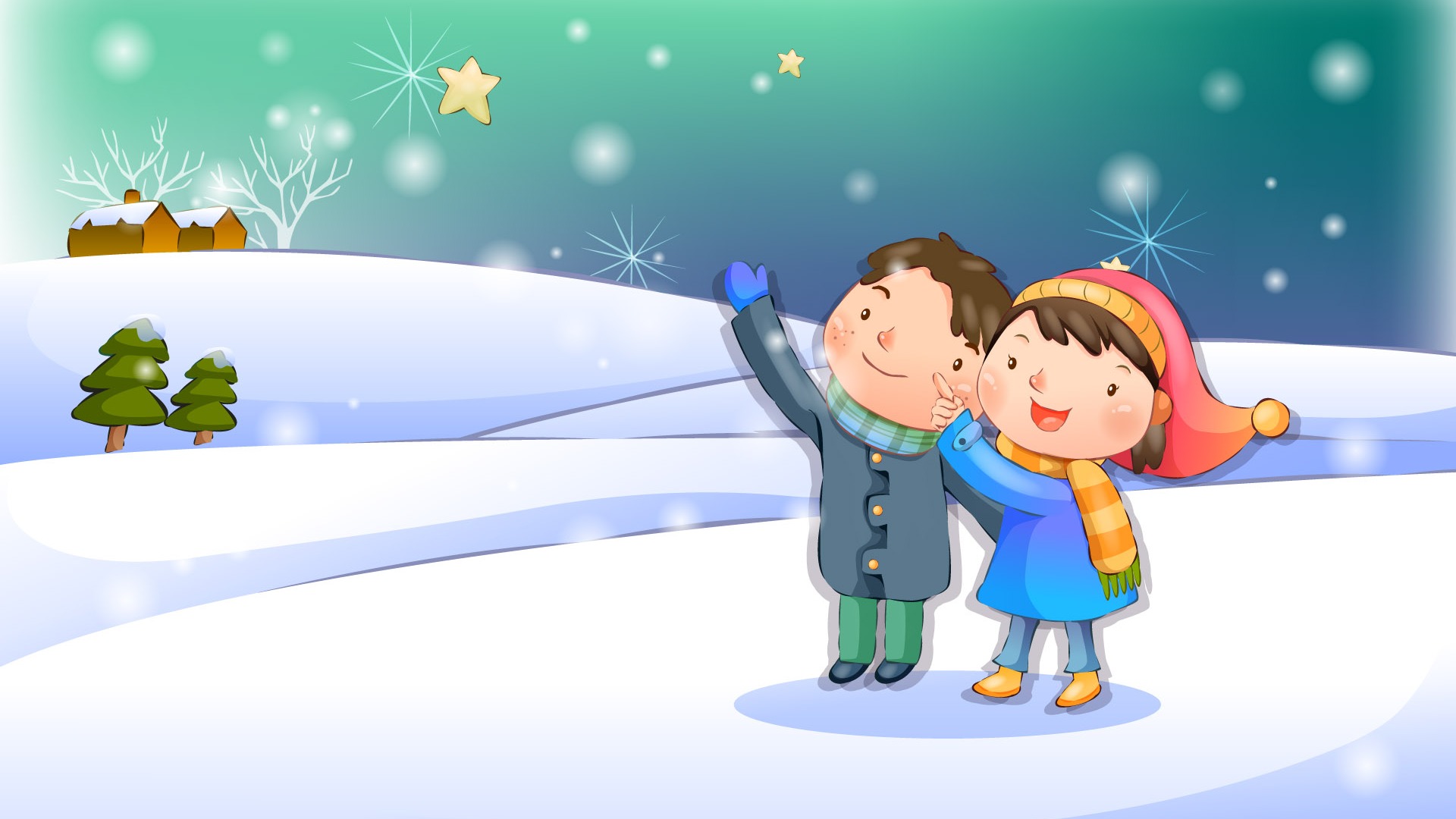 Vector children's Happy Wallpaper (3) #10 - 1920x1080