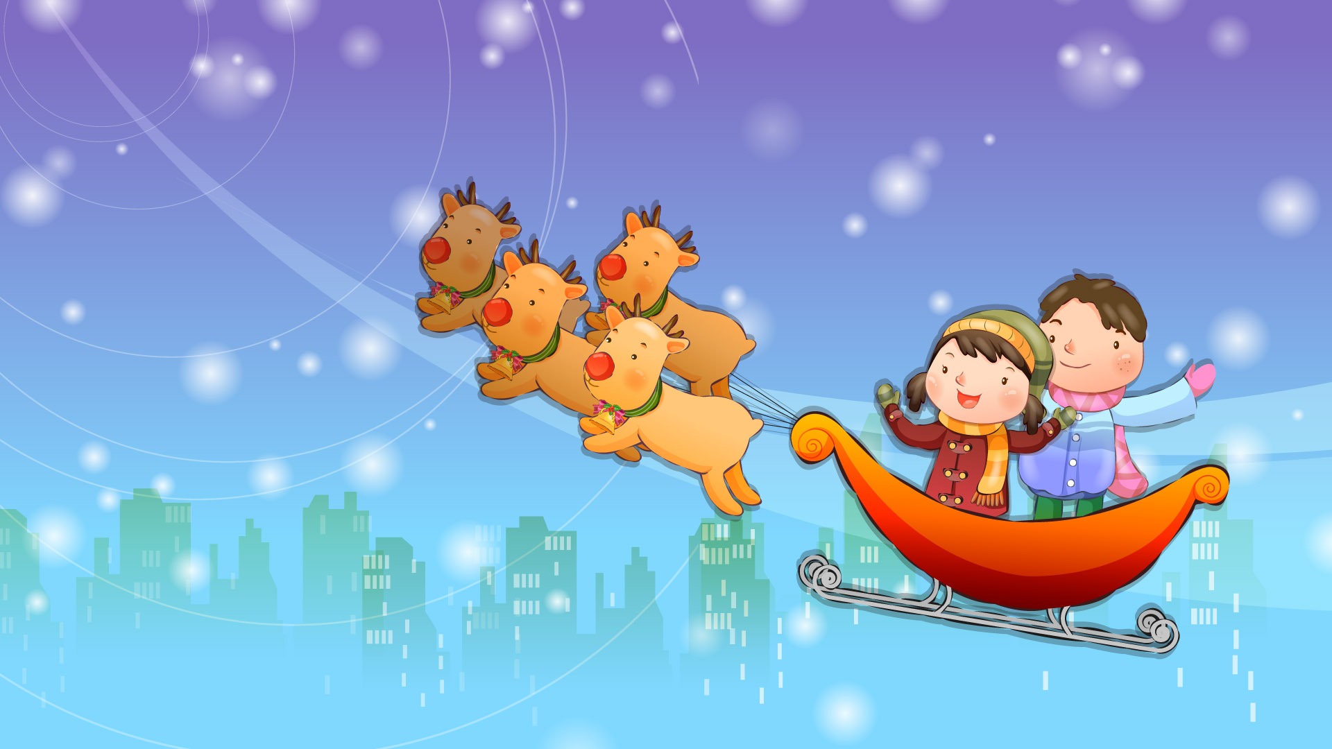 Vector children's Happy Wallpaper (3) #12 - 1920x1080