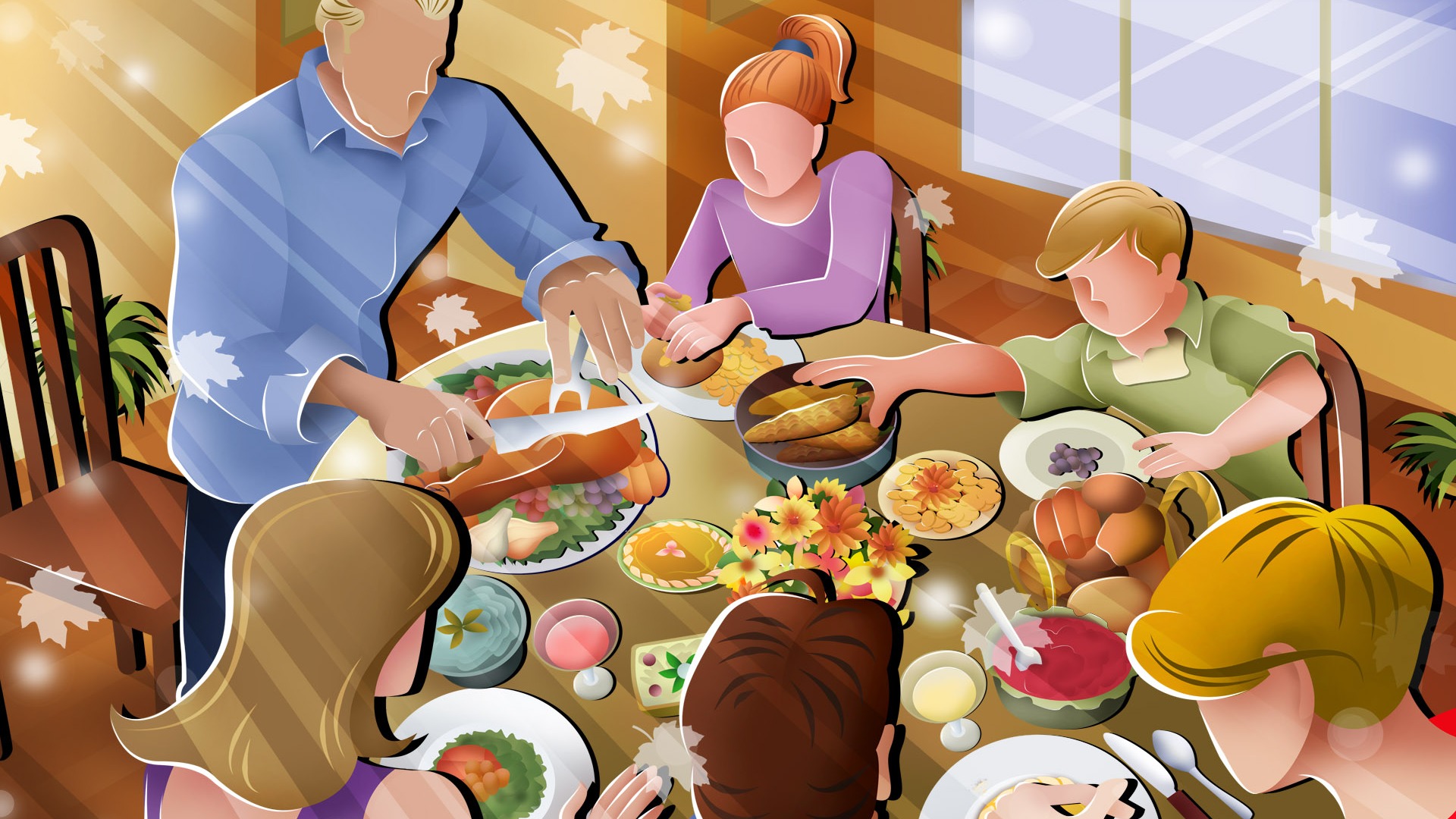 Thanksgiving theme wallpaper (2) #5 - 1920x1080