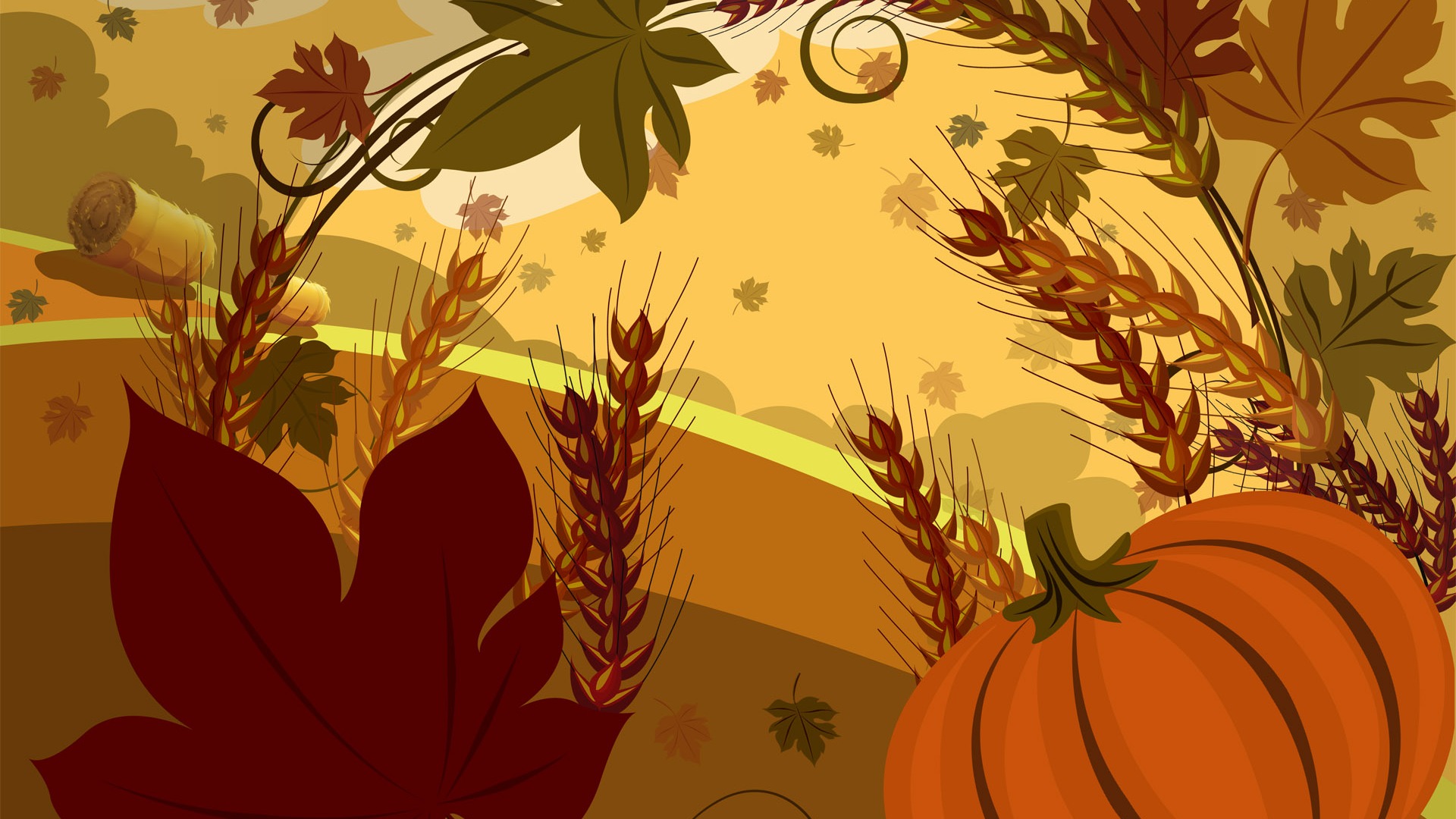 Thanksgiving theme wallpaper (3) #16 - 1920x1080