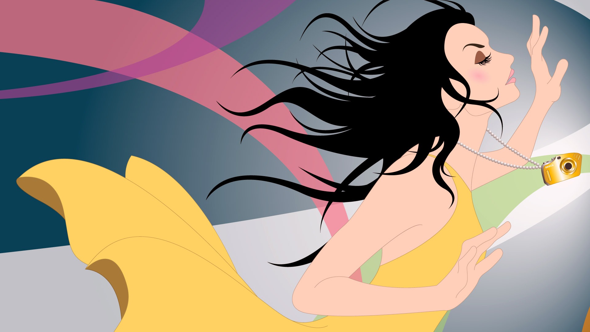 Vector urban women wallpaper (2) #3 - 1920x1080