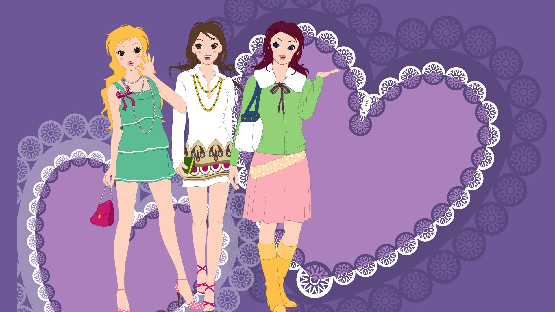 Vector Wallpaper femmes urbaines (2) #19 - 1920x1080