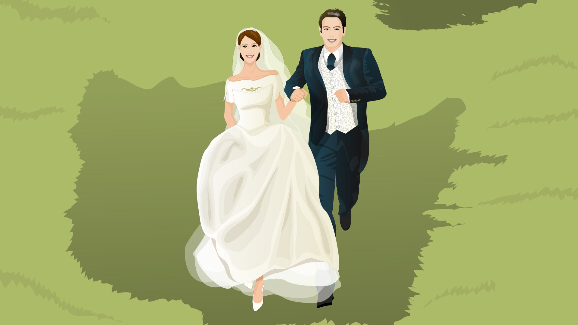 Vector Wallpaper Hochzeit Braut (2) #6 - 1920x1080