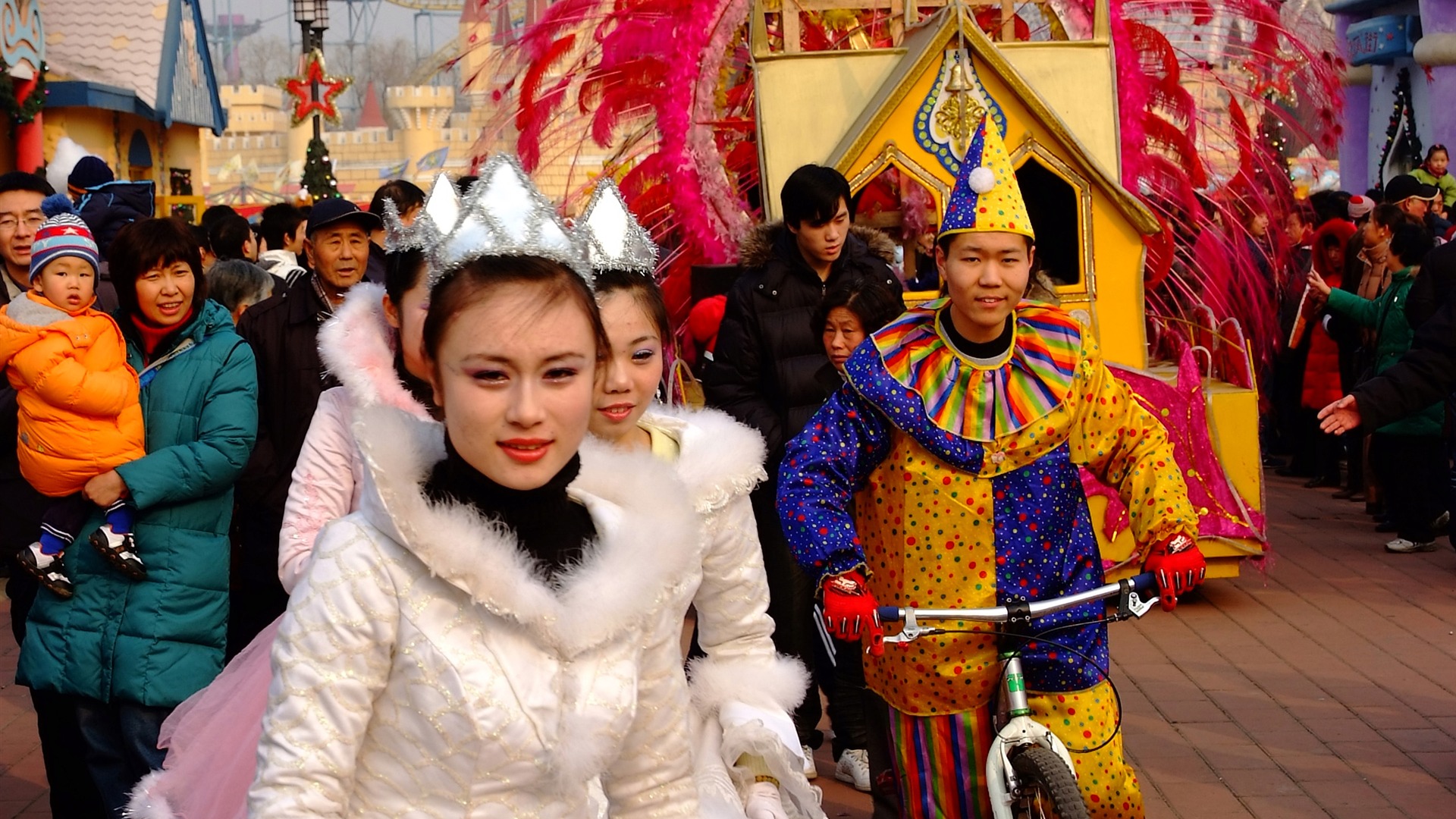 Happy Čínský Nový rok v Pekingu Yang Temple (prutu práce) #1 - 1920x1080
