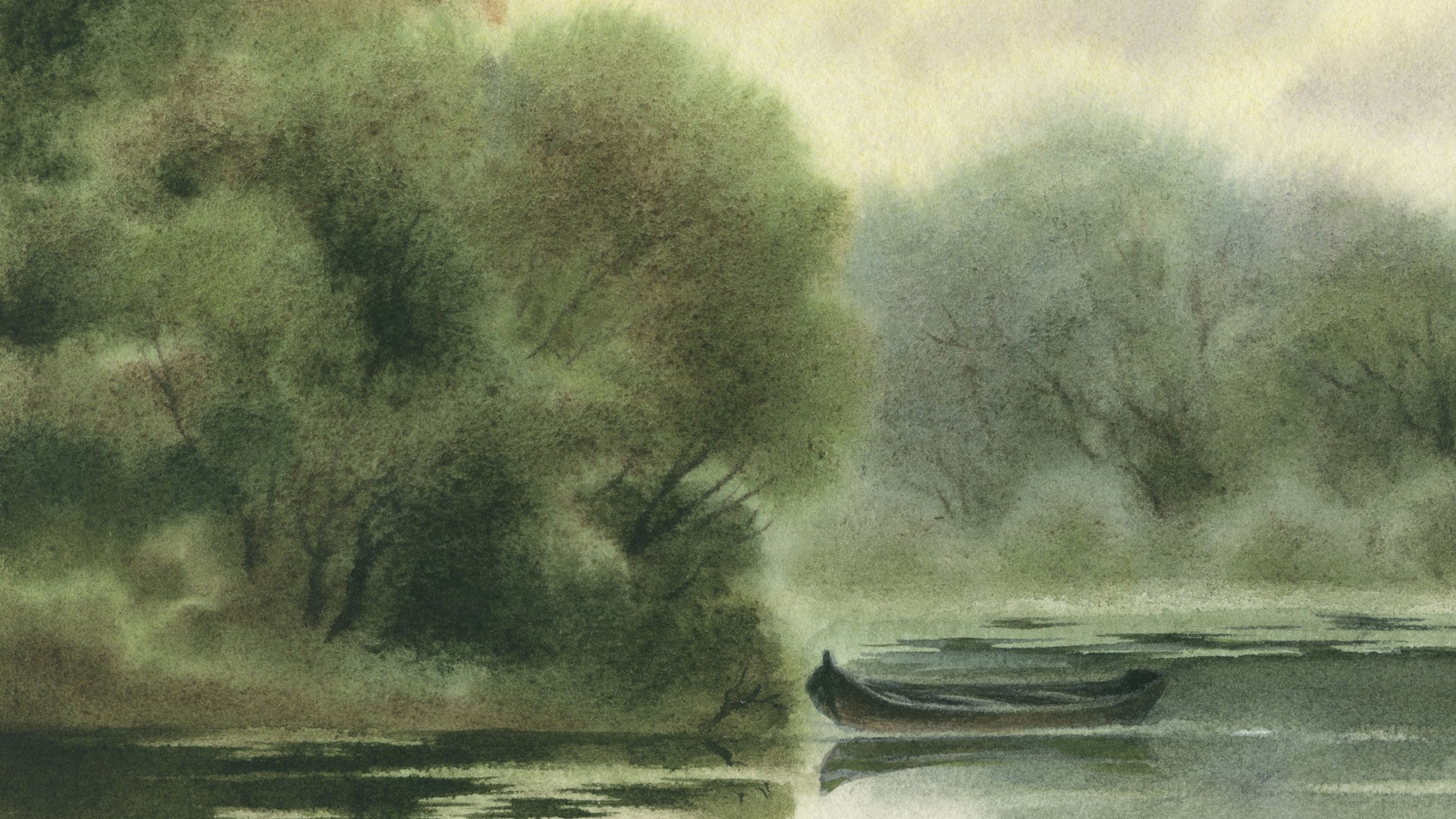 水彩景色 手绘壁纸(一)5 - 1920x1080