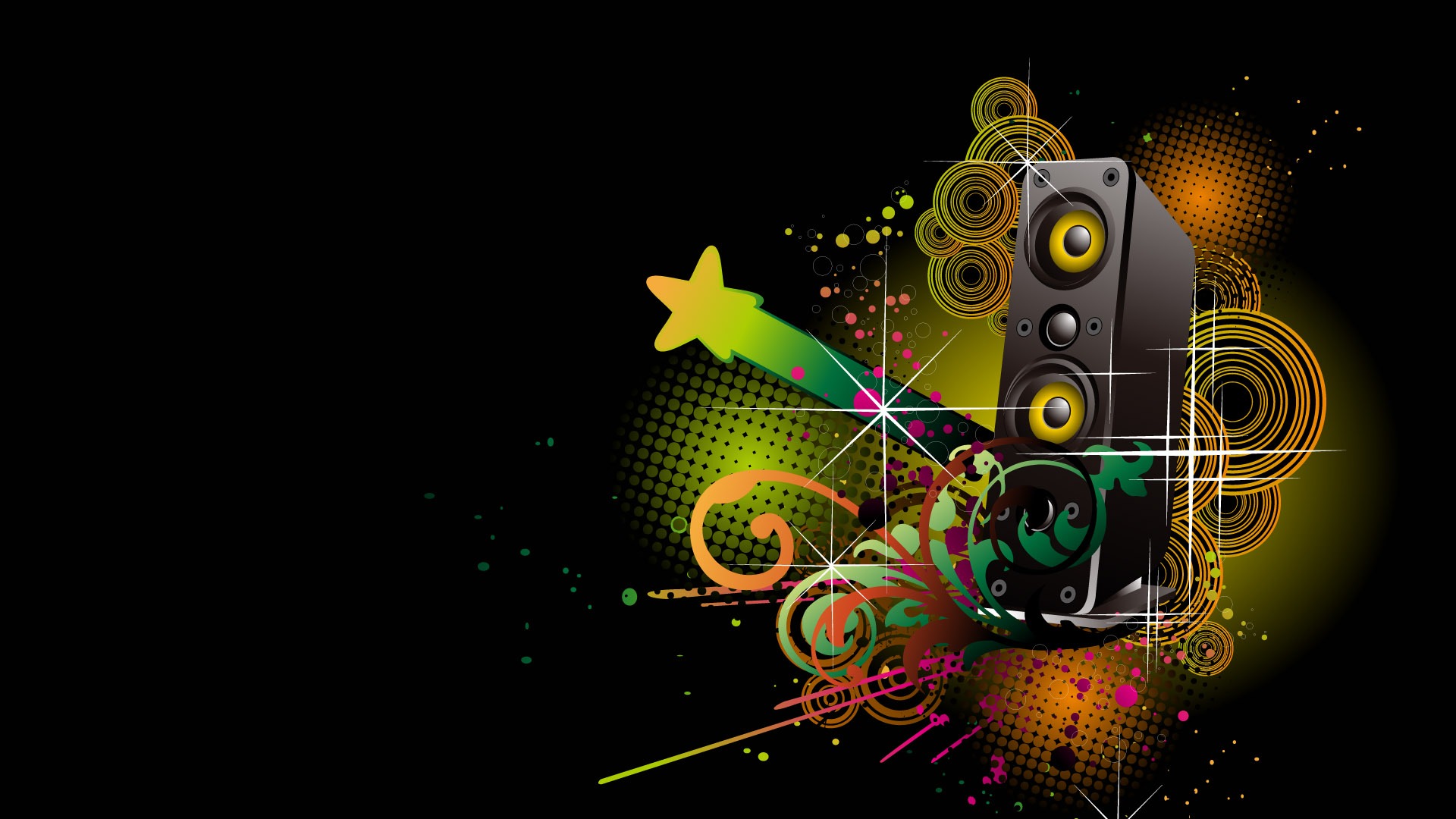 Vector musical theme wallpapers (3) #5 - 1920x1080