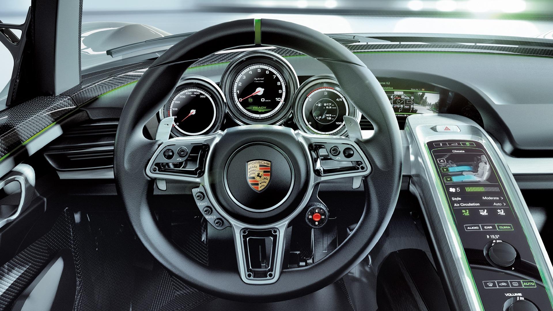 Концепт-кар Porsche 918 Spyder - 2010 обои HD #10 - 1920x1080