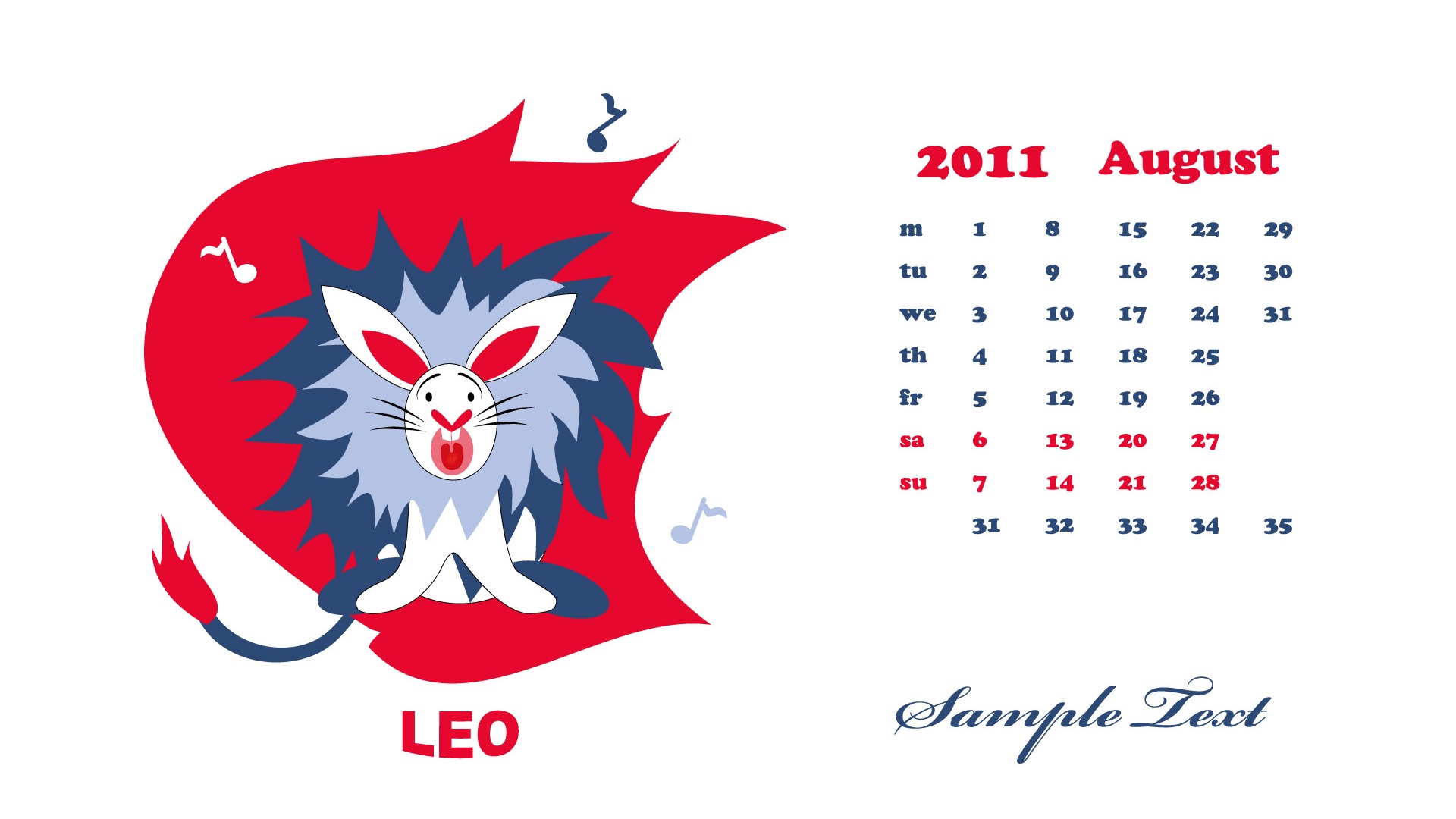 Rok 2011 králíka kalendář tapety (2) #5 - 1920x1080