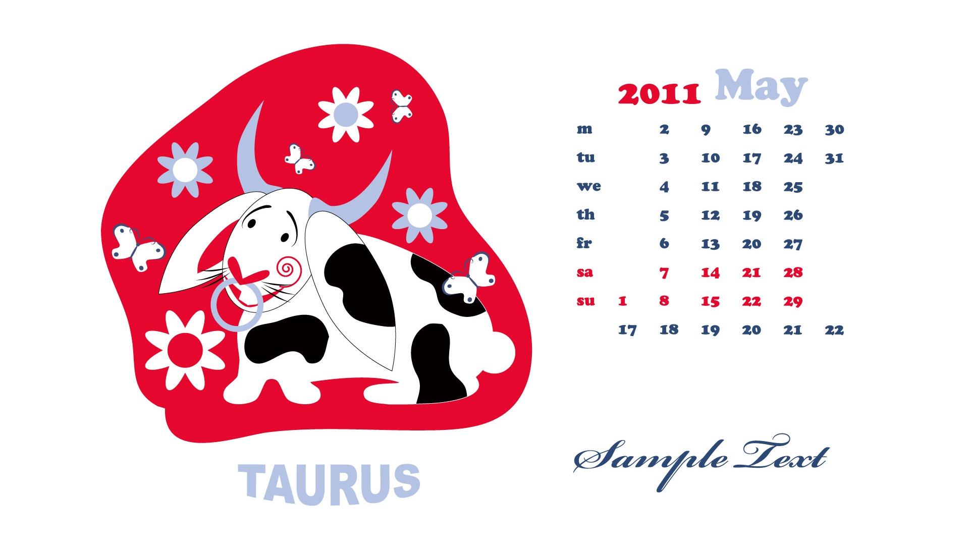 Rok 2011 králíka kalendář tapety (2) #8 - 1920x1080