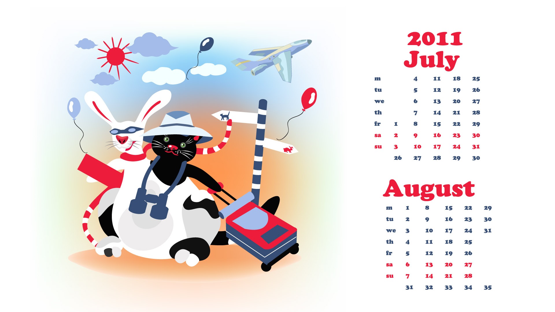 Jahr des Hasen Kalender 2011 Wallpaper (2) #18 - 1920x1080