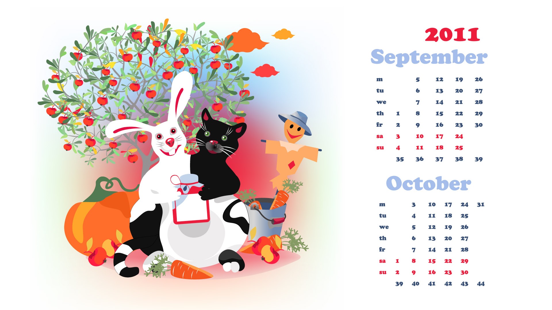 Jahr des Hasen Kalender 2011 Wallpaper (2) #19 - 1920x1080