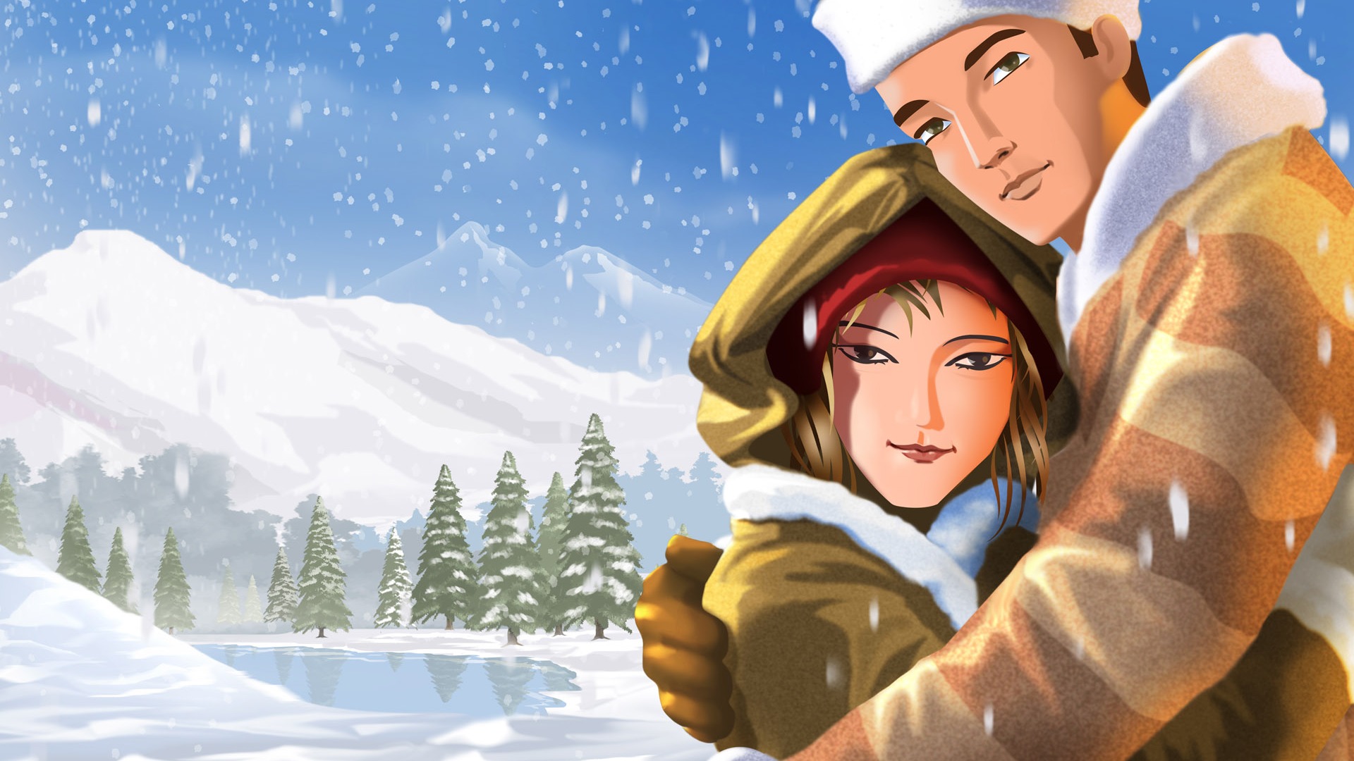 Vector Wallpaper Winter Foto #8 - 1920x1080