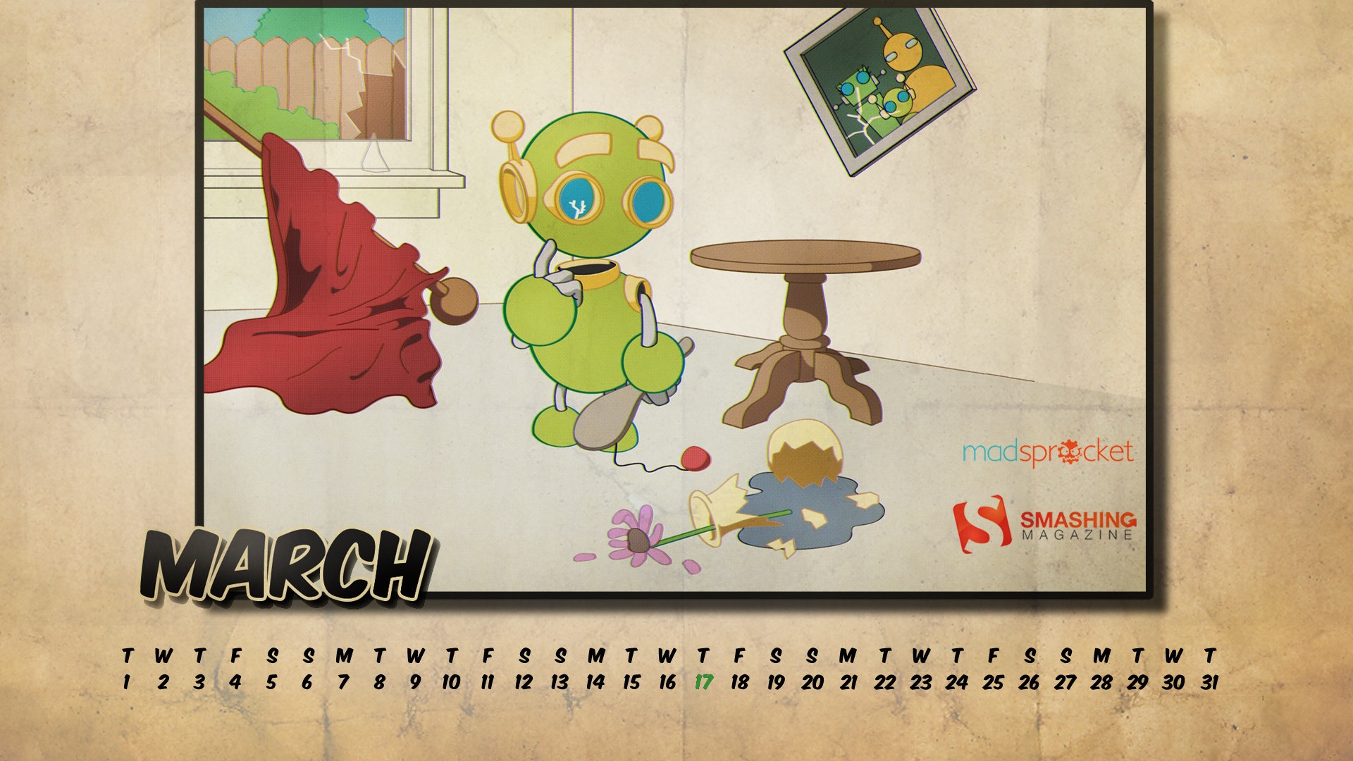 März 2011 Kalender Wallpaper #19 - 1920x1080