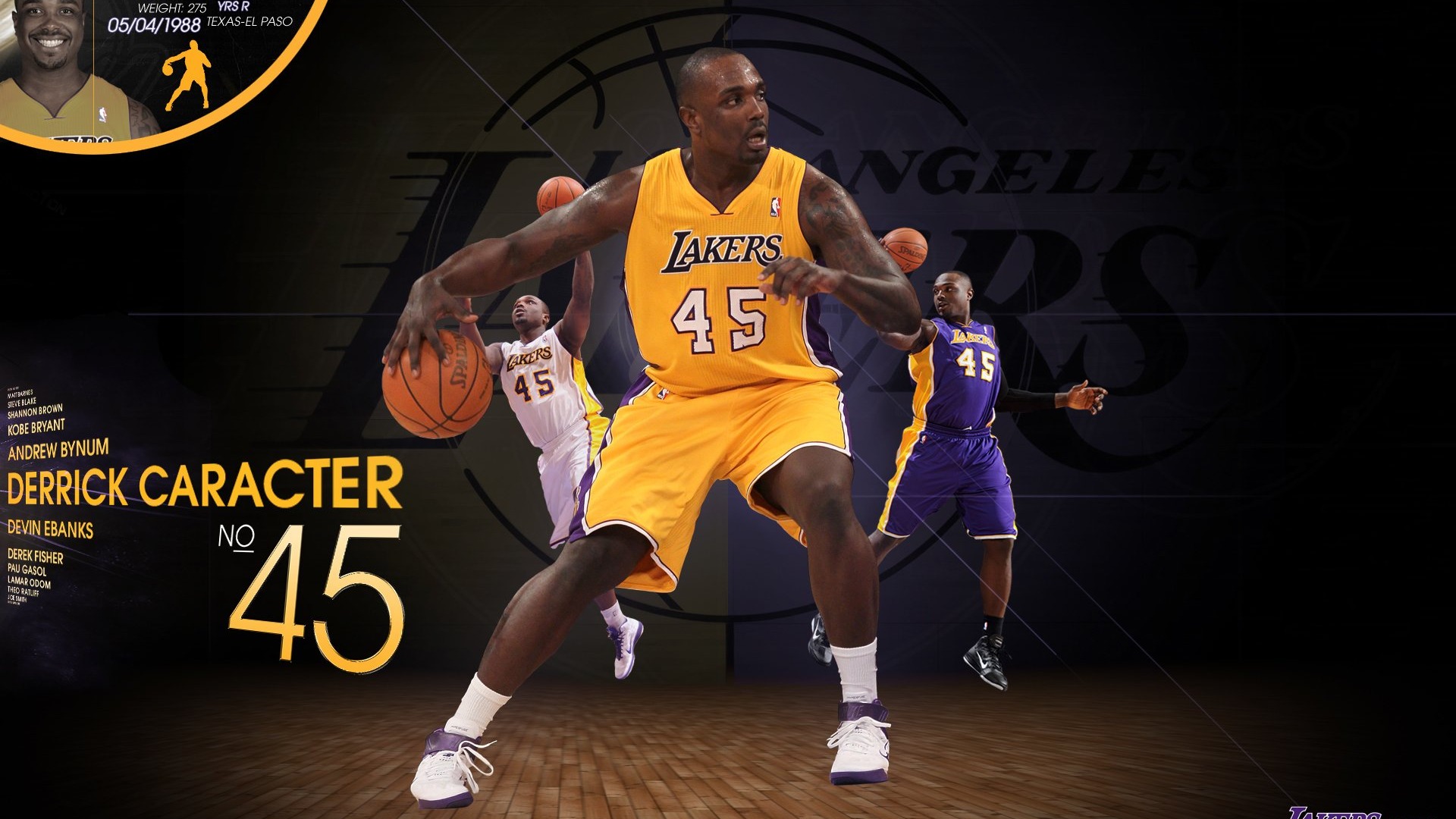 НБА 2010-11 сезона, Лос-Анджелес Лейкерс стола #3 - 1920x1080