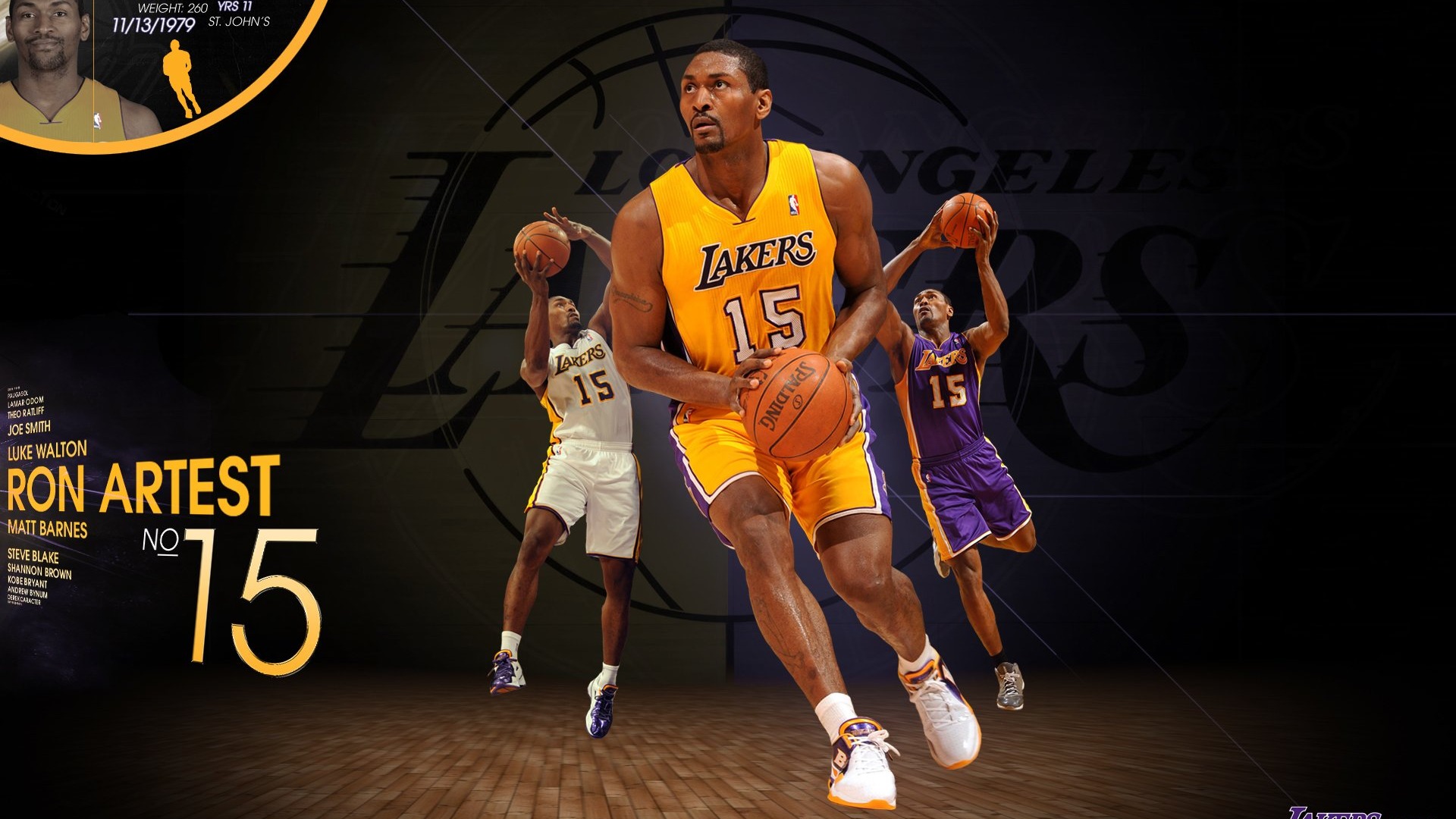 НБА 2010-11 сезона, Лос-Анджелес Лейкерс стола #11 - 1920x1080