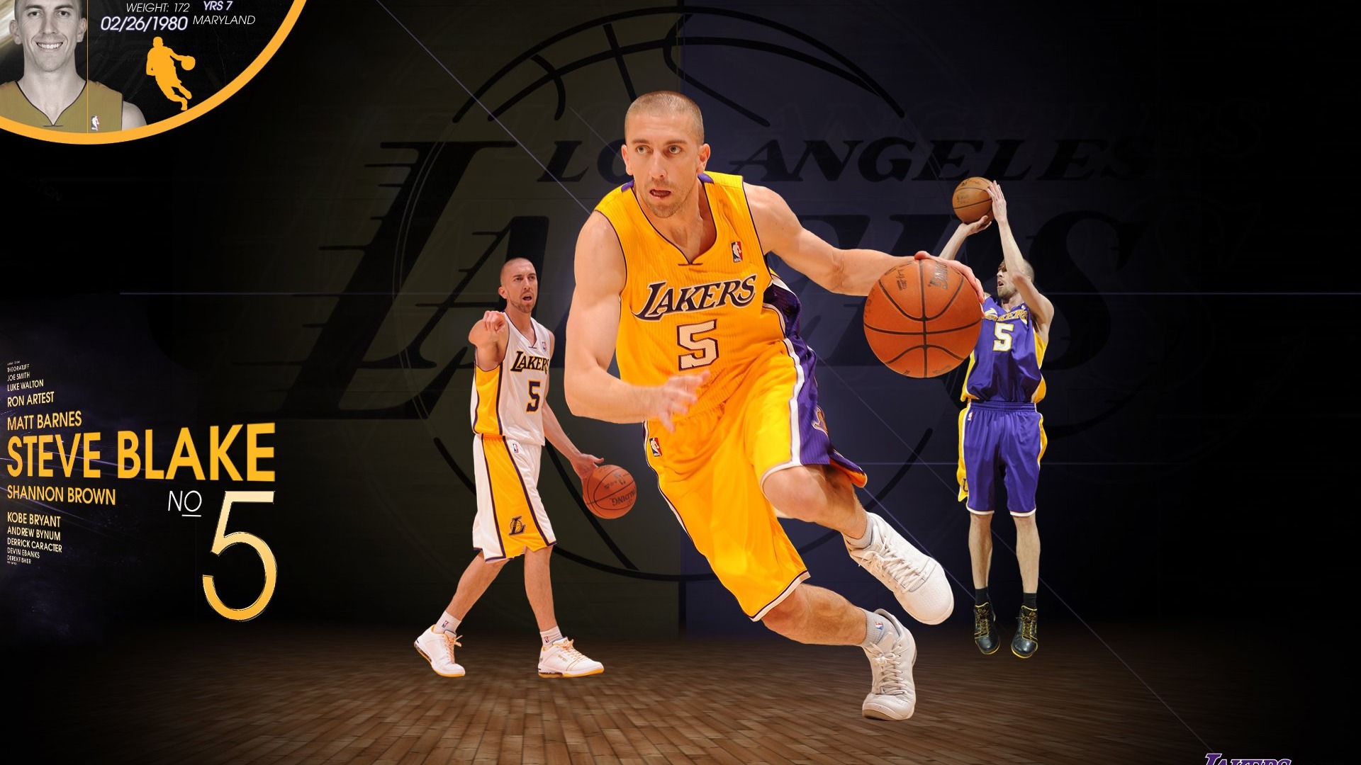 НБА 2010-11 сезона, Лос-Анджелес Лейкерс стола #13 - 1920x1080