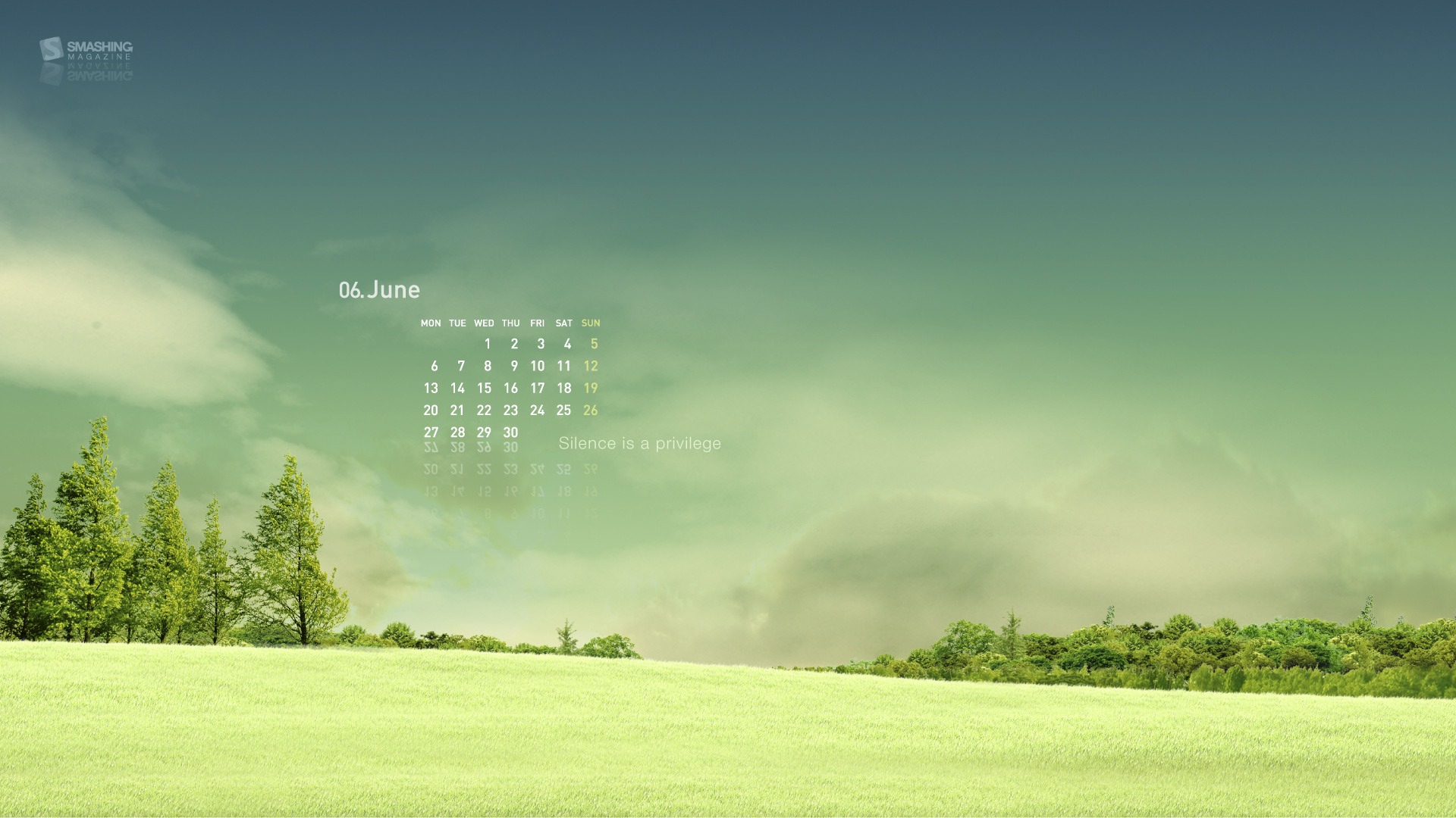 Juni 2011 Kalender Wallpaper (2) #8 - 1920x1080