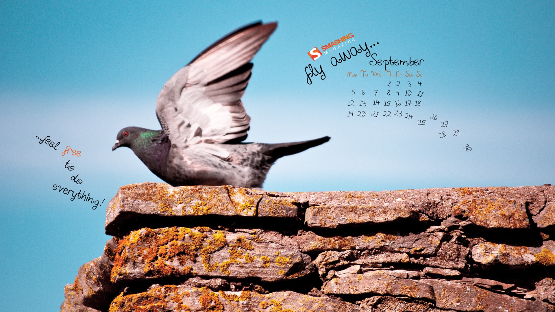 September 2011 Kalender Wallpaper (1) #1 - 1920x1080