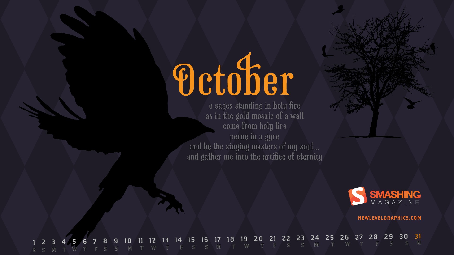 October 2011 Calendar Wallpaper (2) #8 - 1920x1080