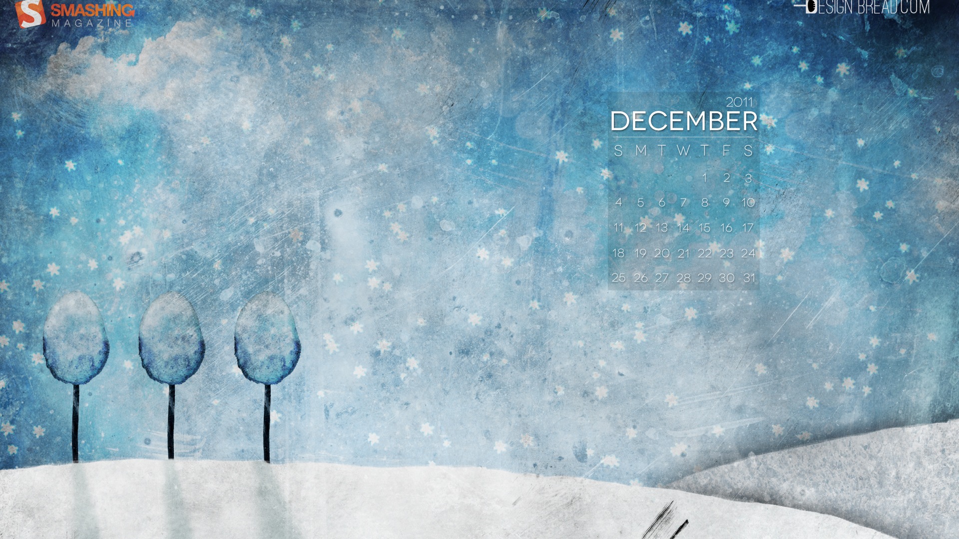 Diciembre 2011 Calendario fondo de pantalla (1) #3 - 1920x1080