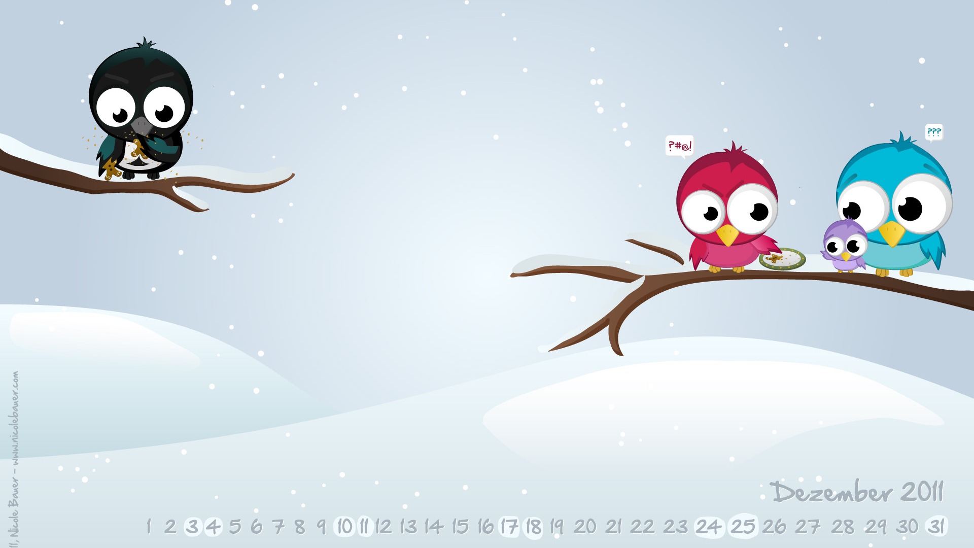 December 2011 Calendar wallpaper (1) #5 - 1920x1080