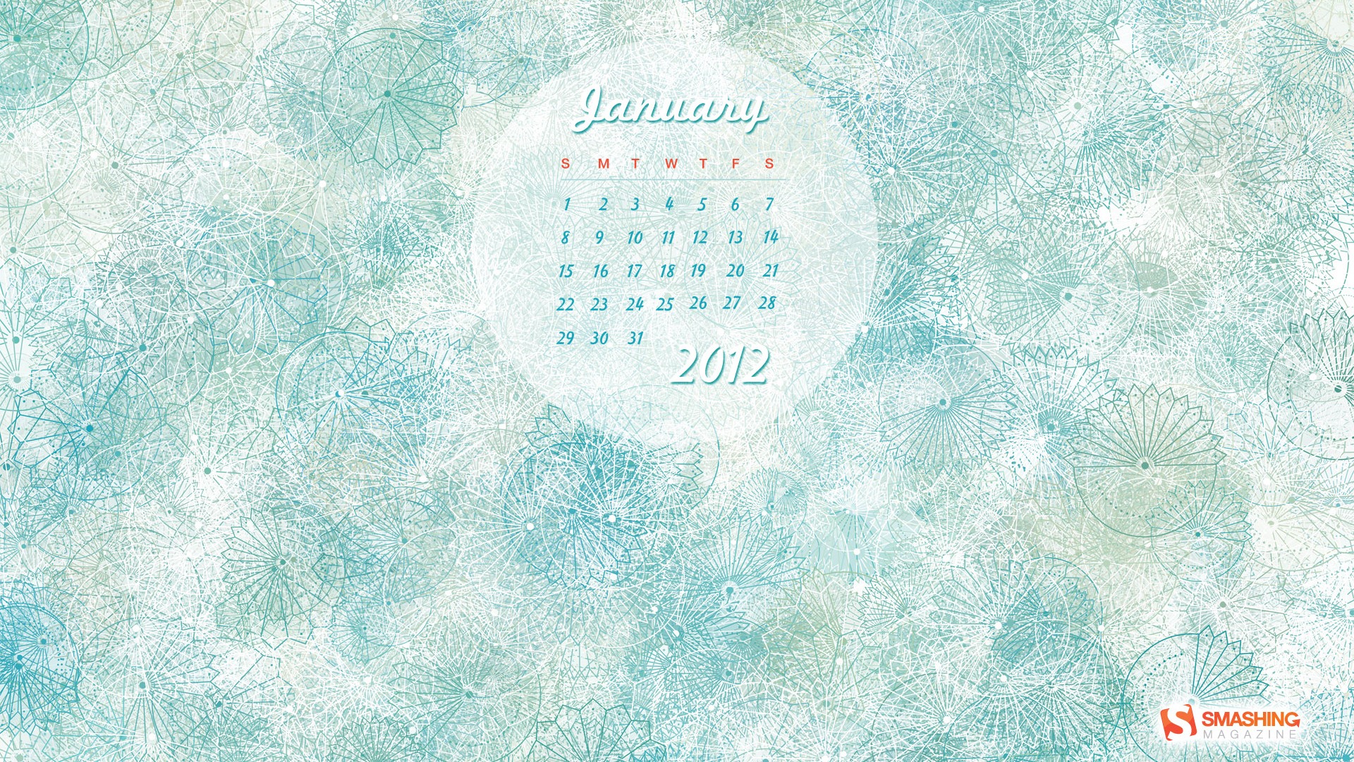 Январь 2012 Календарь Обои #9 - 1920x1080