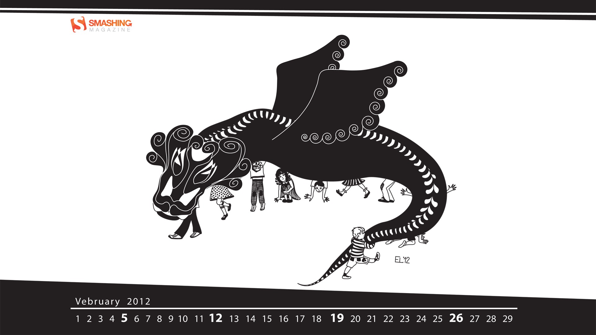 Februar 2012 Kalender Wallpaper (2) #7 - 1920x1080