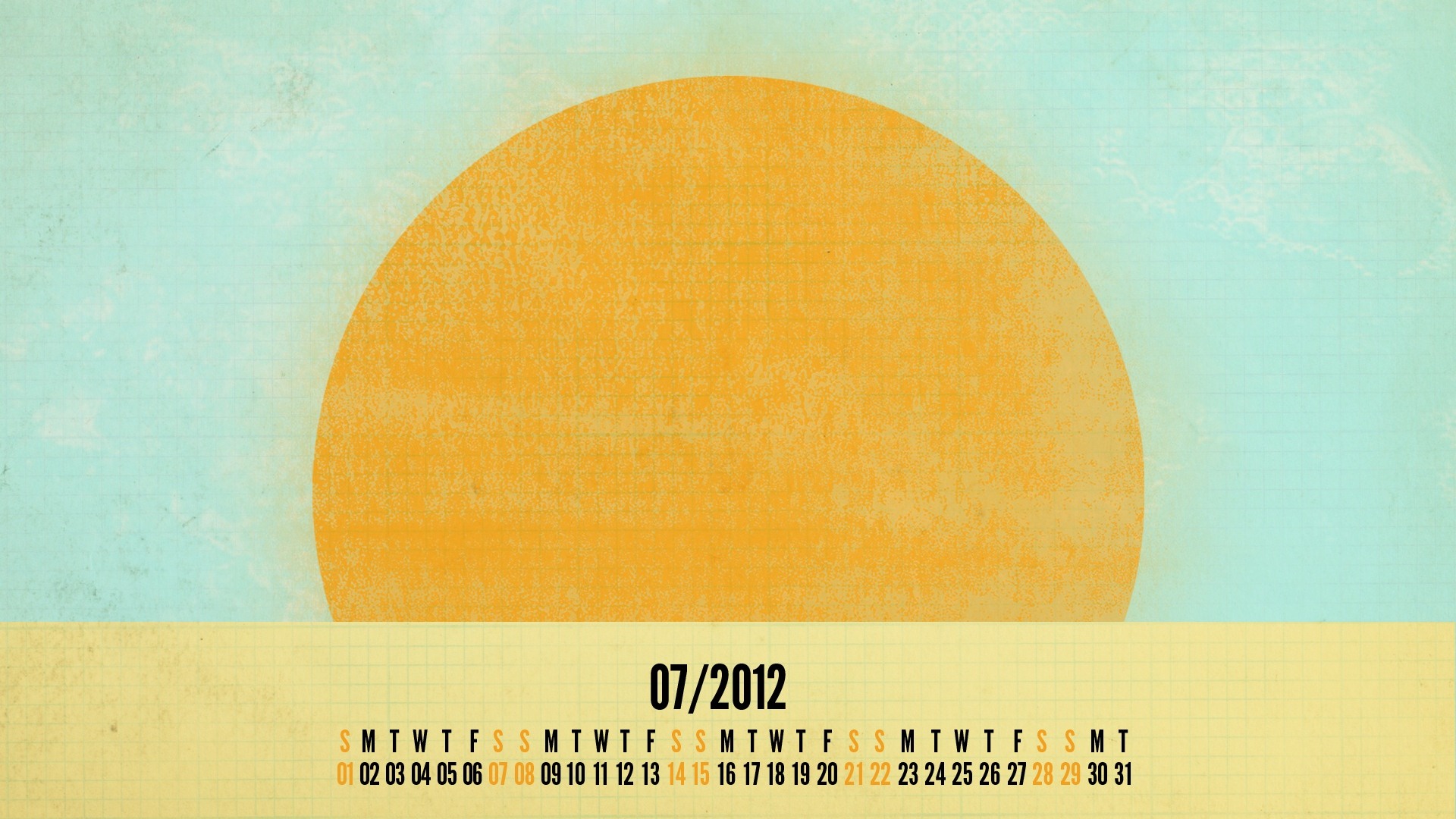 July 2012 Calendar wallpapers (2) #8 - 1920x1080