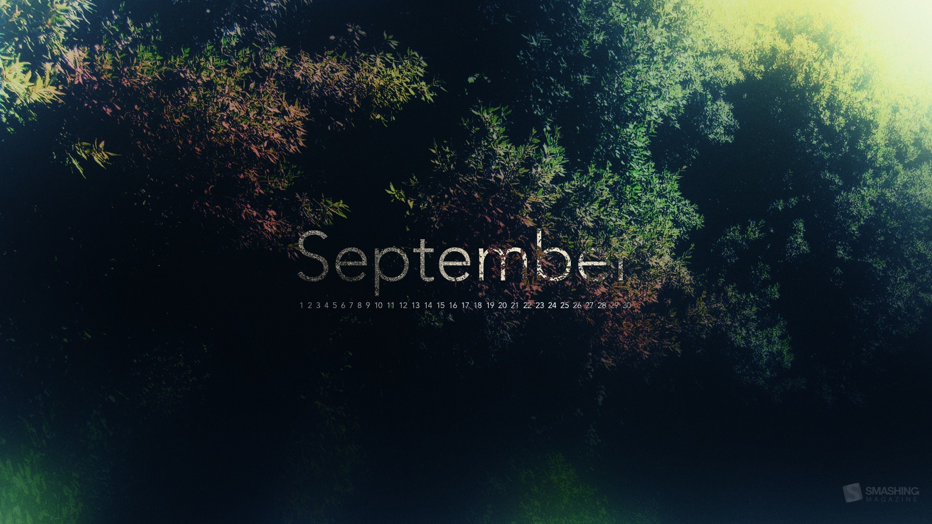 September 2012 Calendar wallpaper (2) #3 - 1920x1080