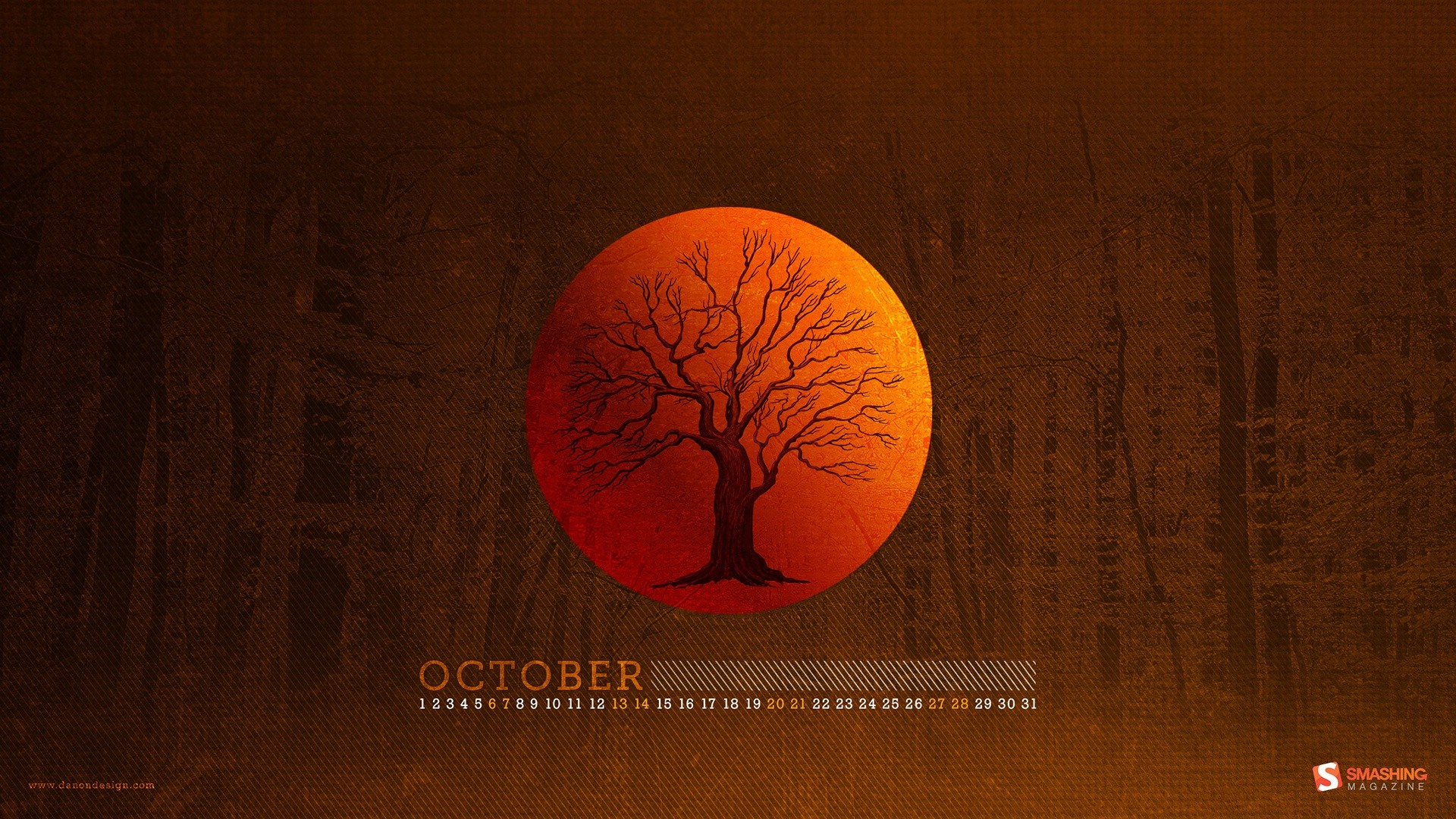 Октябрь 2012 Календарь обои (1) #14 - 1920x1080